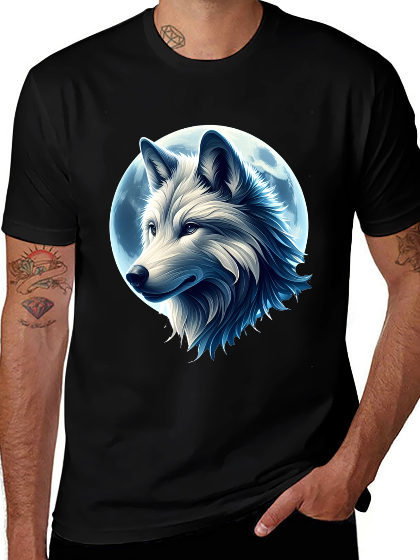 Wolf Moon Graphic Tee - Premium Cotton Comfort