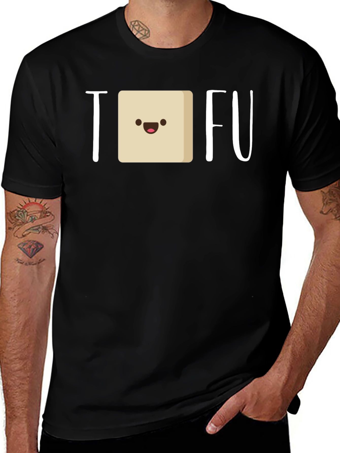 Variant 19 of Cute Tofu Graphic Tee - Vegan Foodie Shirt