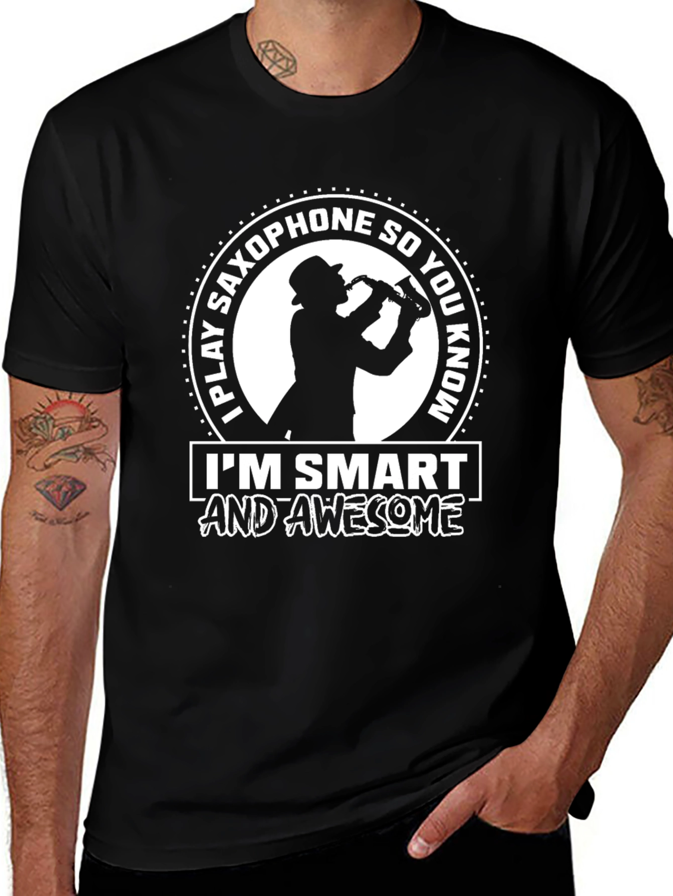 Variant 10 of Saxophone Player Smart & Awesome T-Shirt