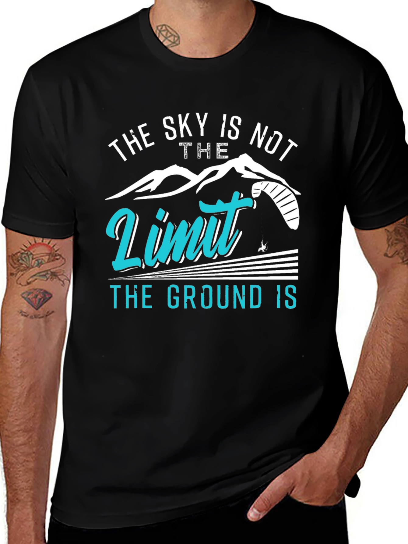 Variant 14 of The Sky Is Not The Limit Black T-Shirt