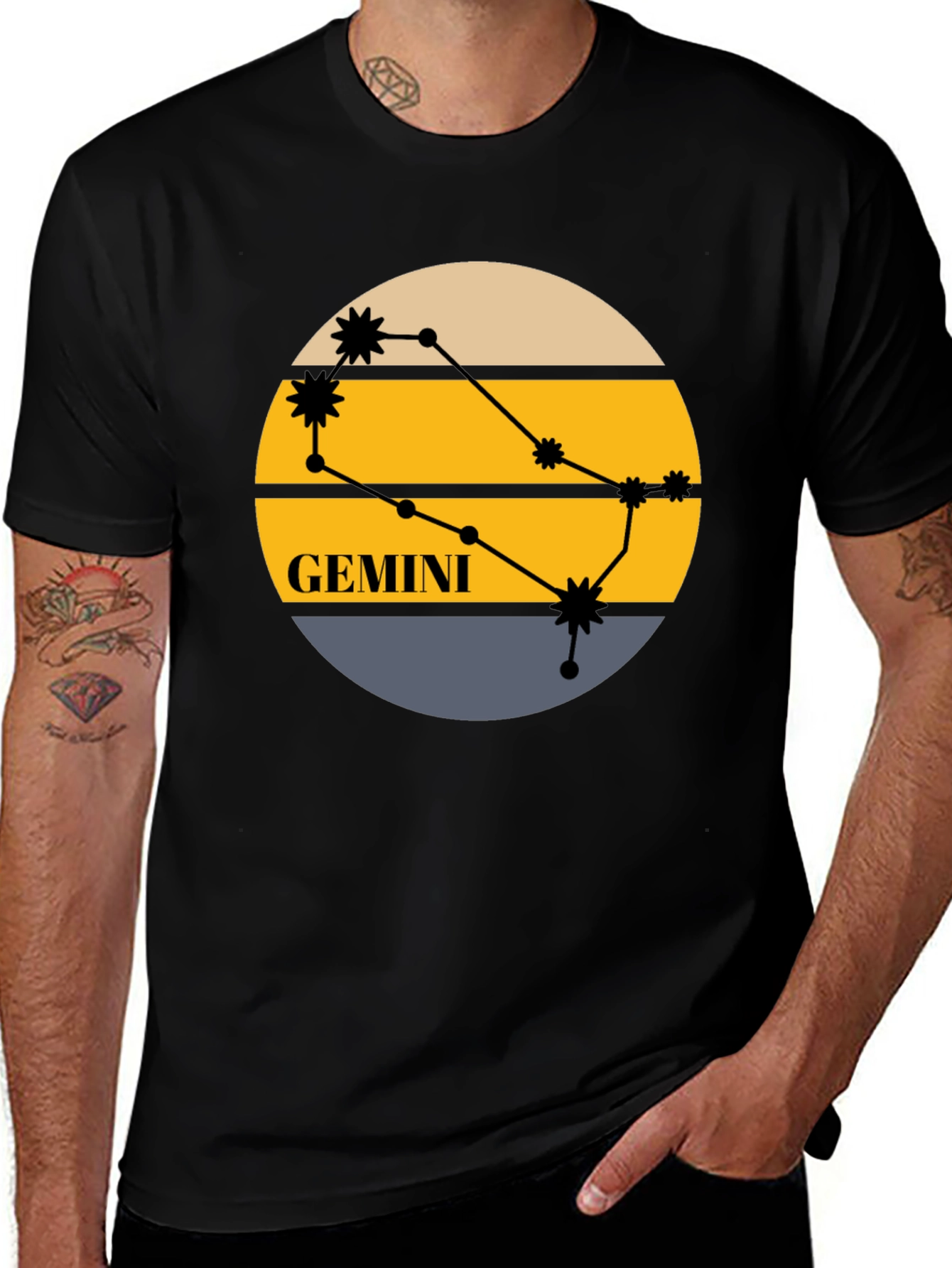 Gemini Constellation Graphic T-Shirt