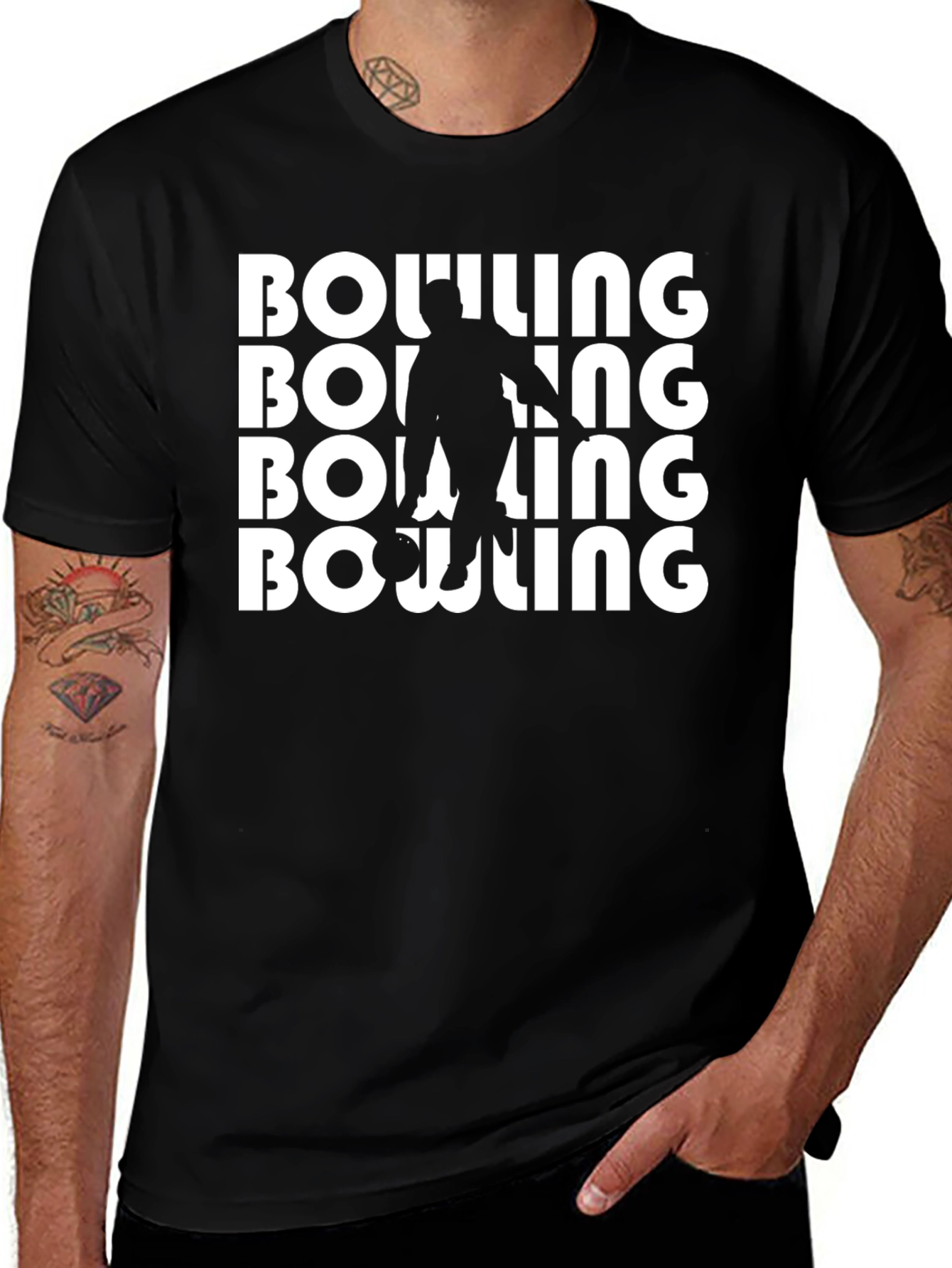 Variant 14 of Bowling Graphic Tee - Strike Style!