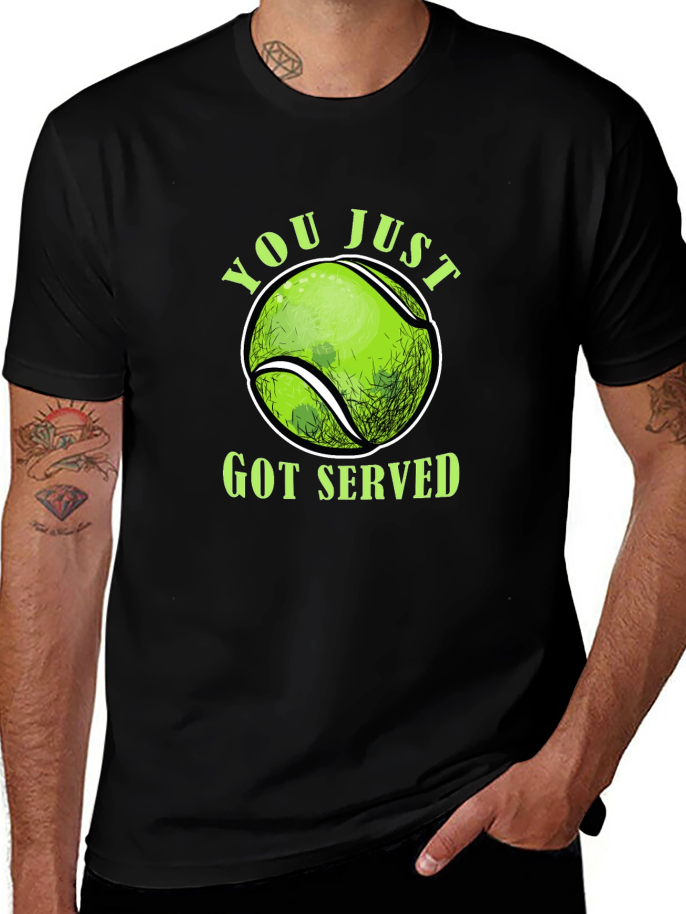 Variant 9 of You Just Got Served Tennis Ball T-Shirt