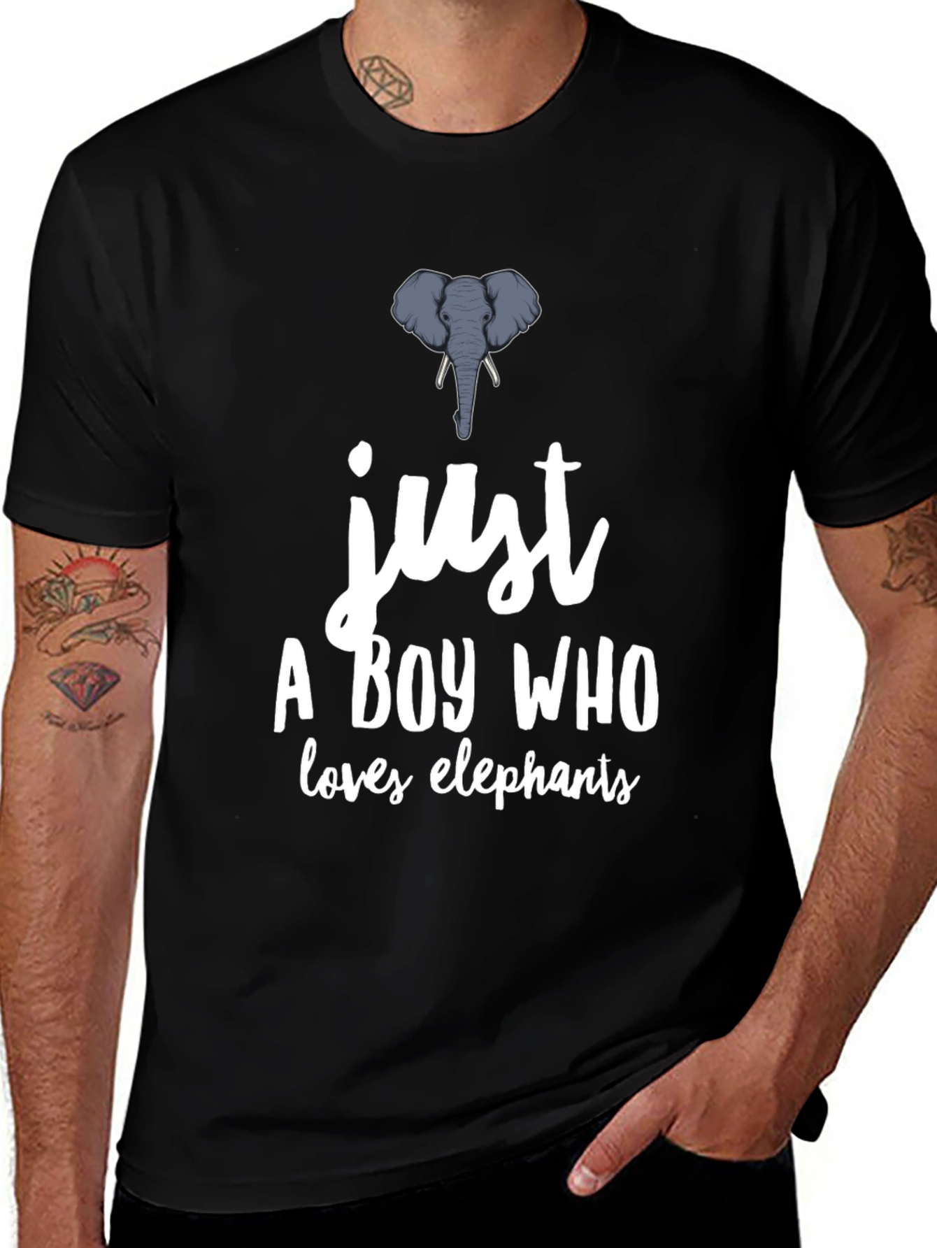 Variant 10 of Boy Who Loves Elephants T-Shirt - Cute Elephant Graphic Tee