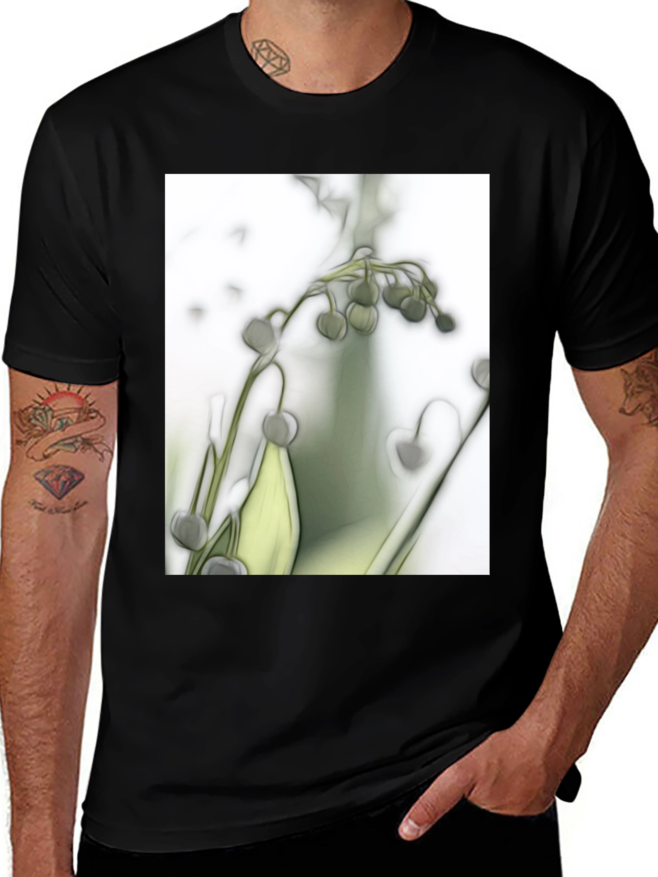 Variant 2 of Botanical Print T-Shirt