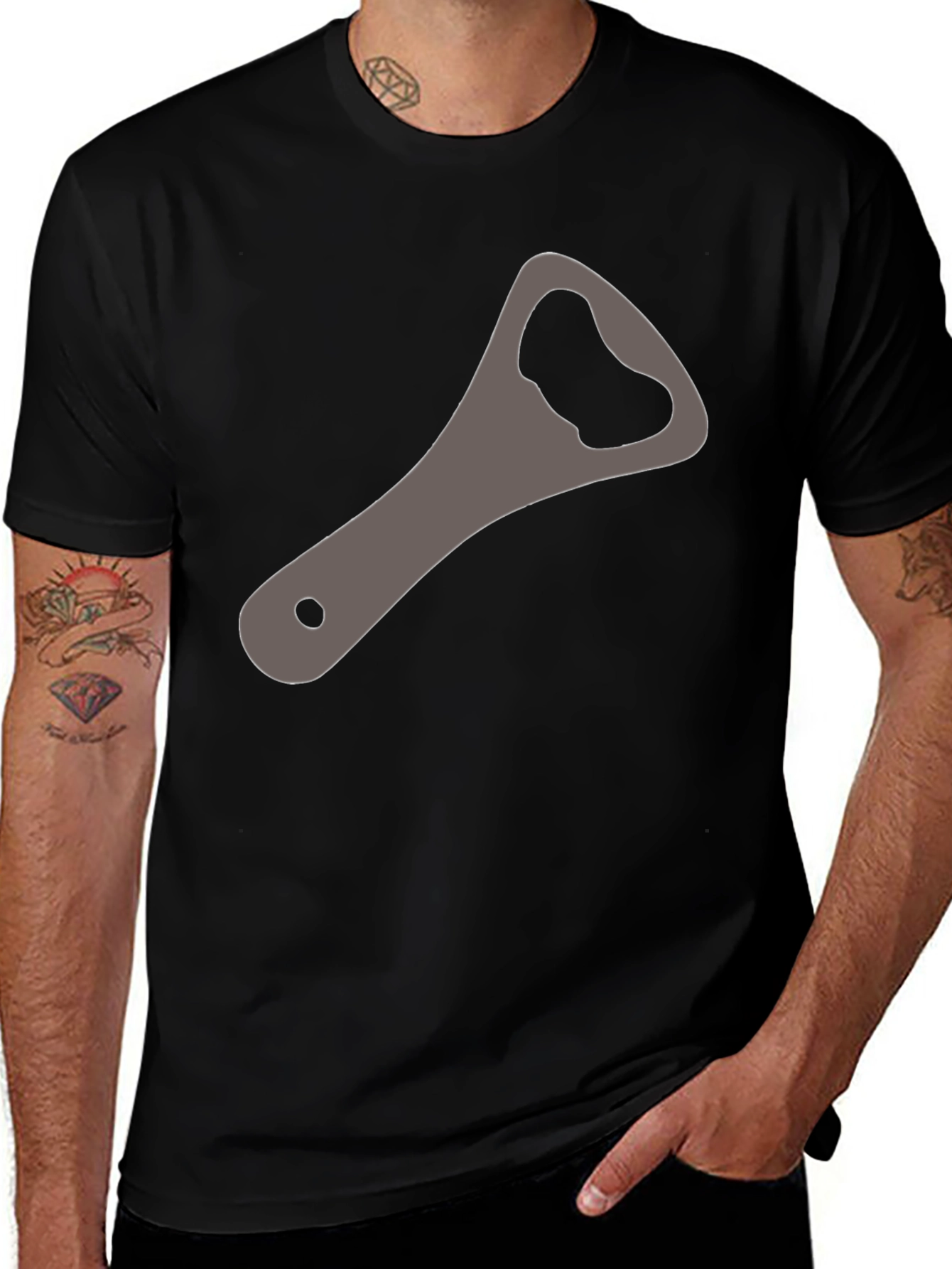 Variant 14 of Bottle Opener Graphic Tee - Casual Wear