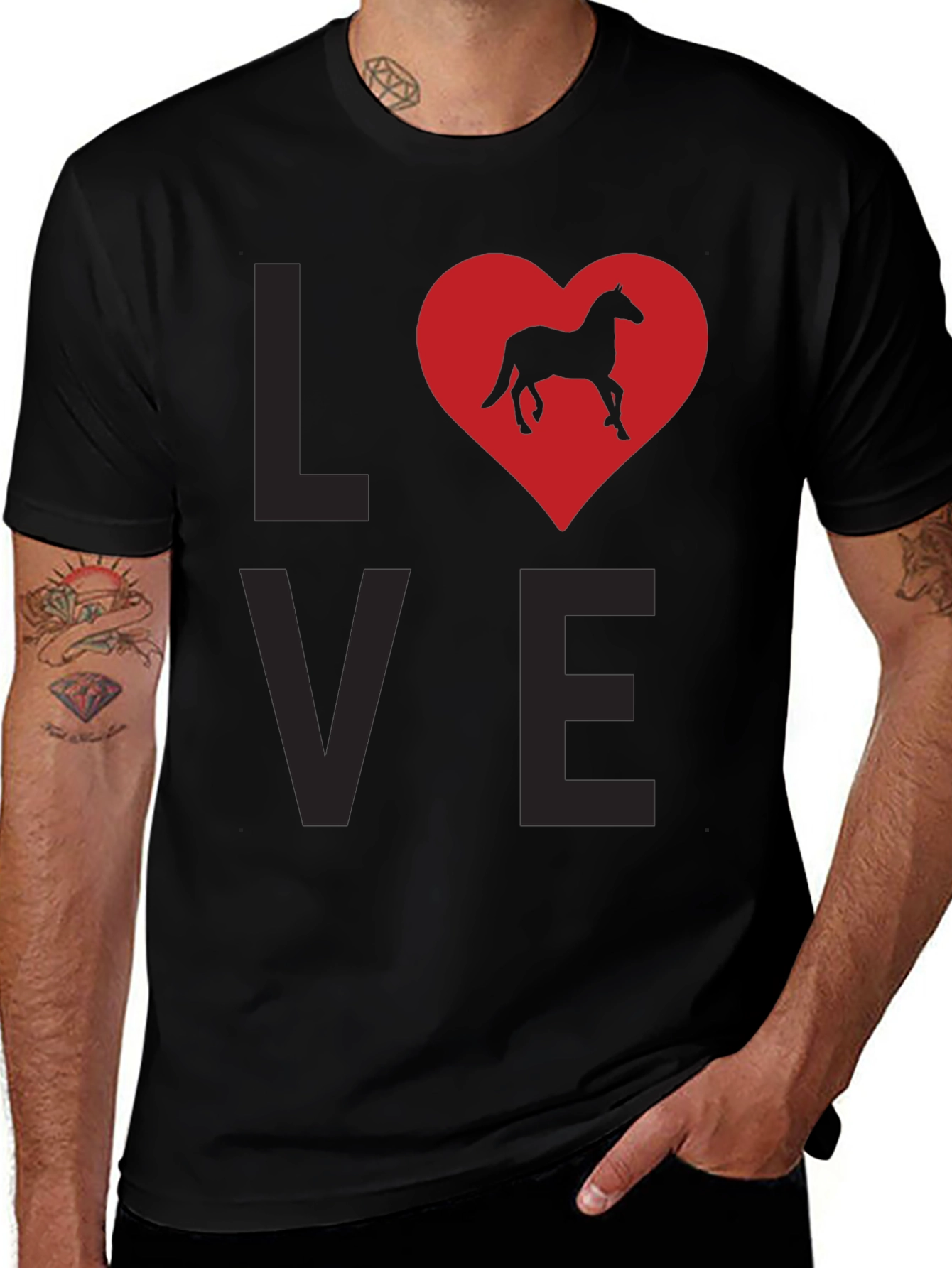 Variant 6 of I Love Horses Graphic Tee