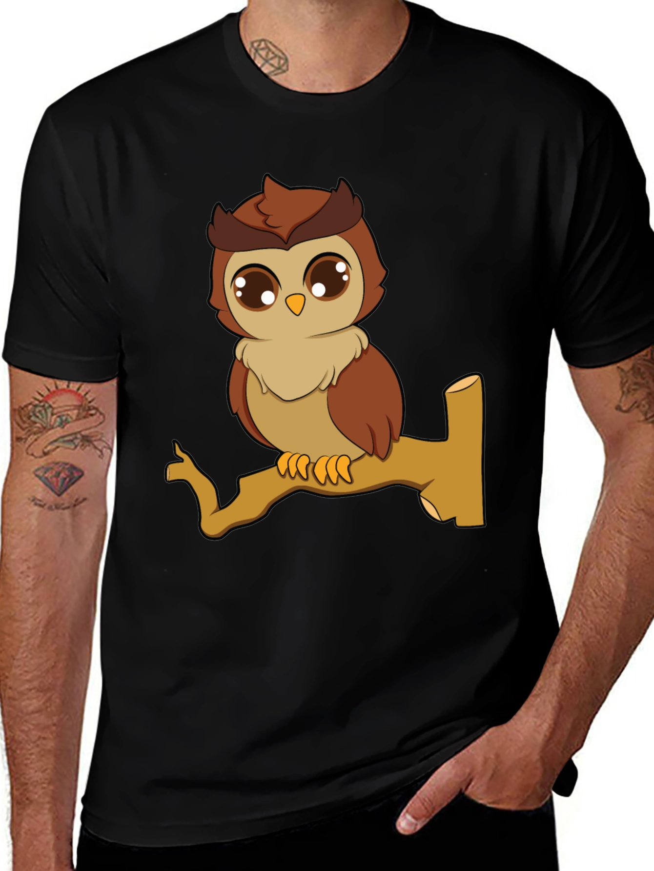 Variant 14 of Owl Graphic Tee - Cute Cartoon Bird T-Shirt