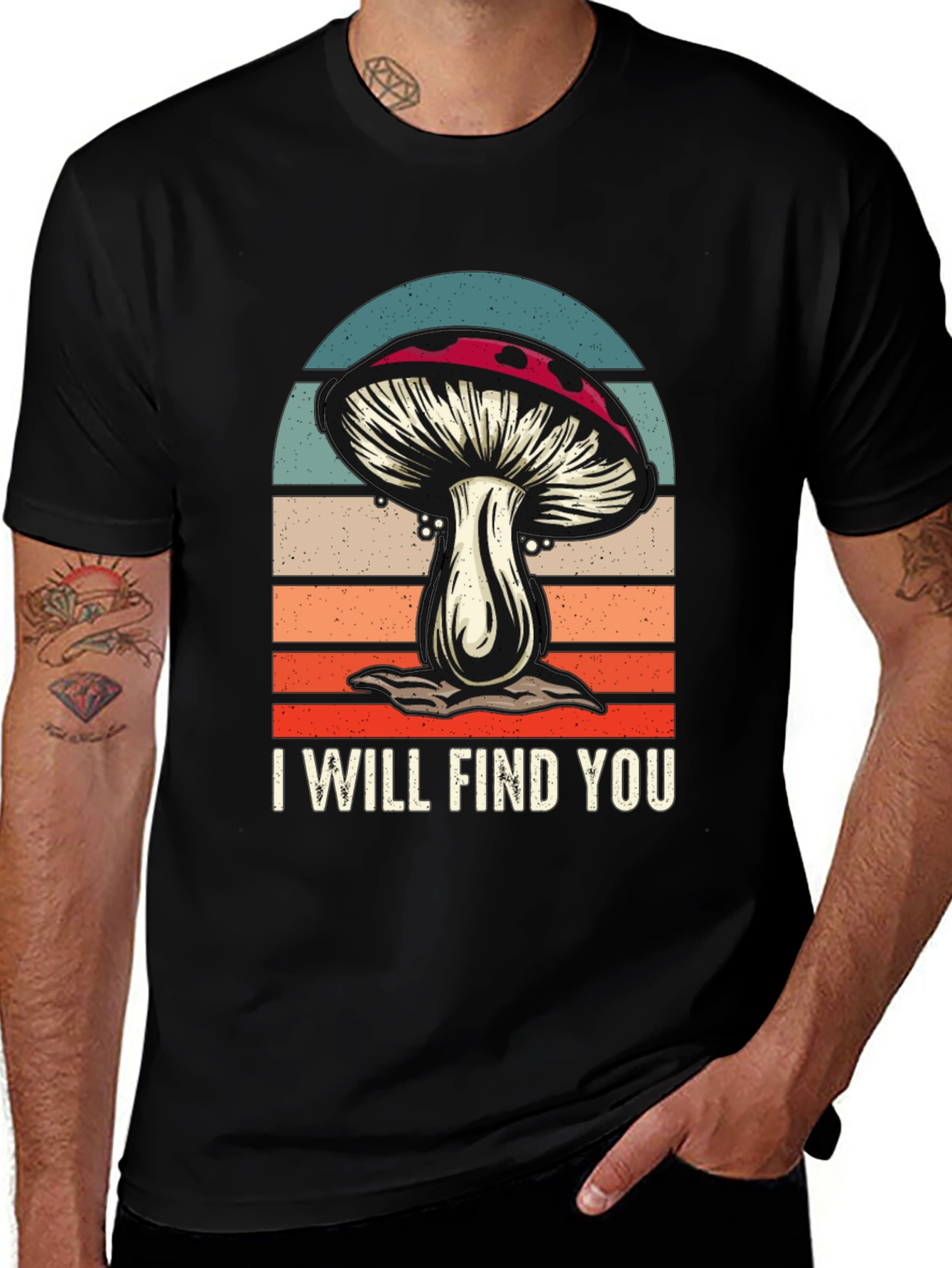 Mushroom Retro T-Shirt - I Will Find You