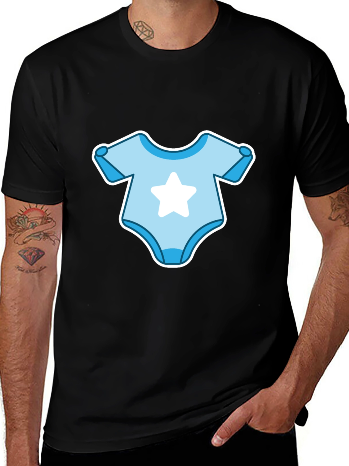 Variant 20 of Baby Bodysuit T-Shirt - Cute Star Design