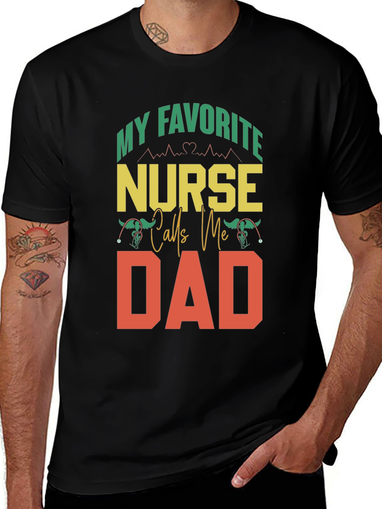 Variant 12 of My Favorite Nurse Calls Me Dad T-Shirt