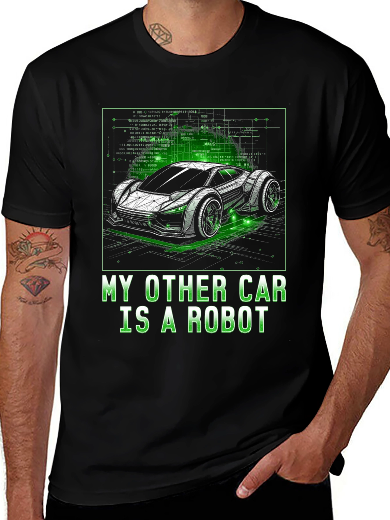 My Other Car Is A Robot T-Shirt - Futuristic Car Graphic