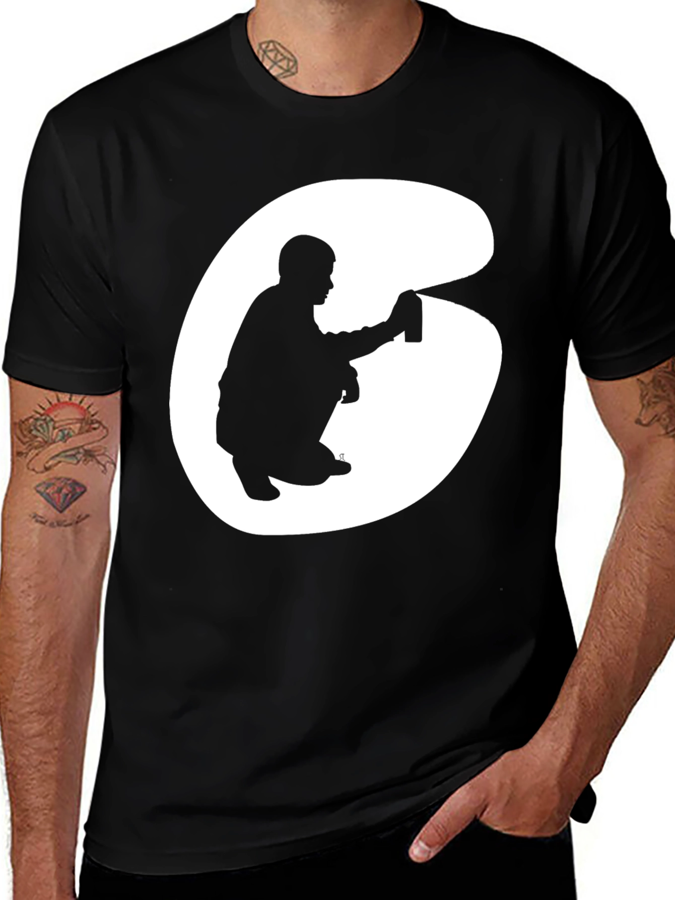 Variant 24 of Graffiti Artist Graphic Tee - Cool Black T-Shirt