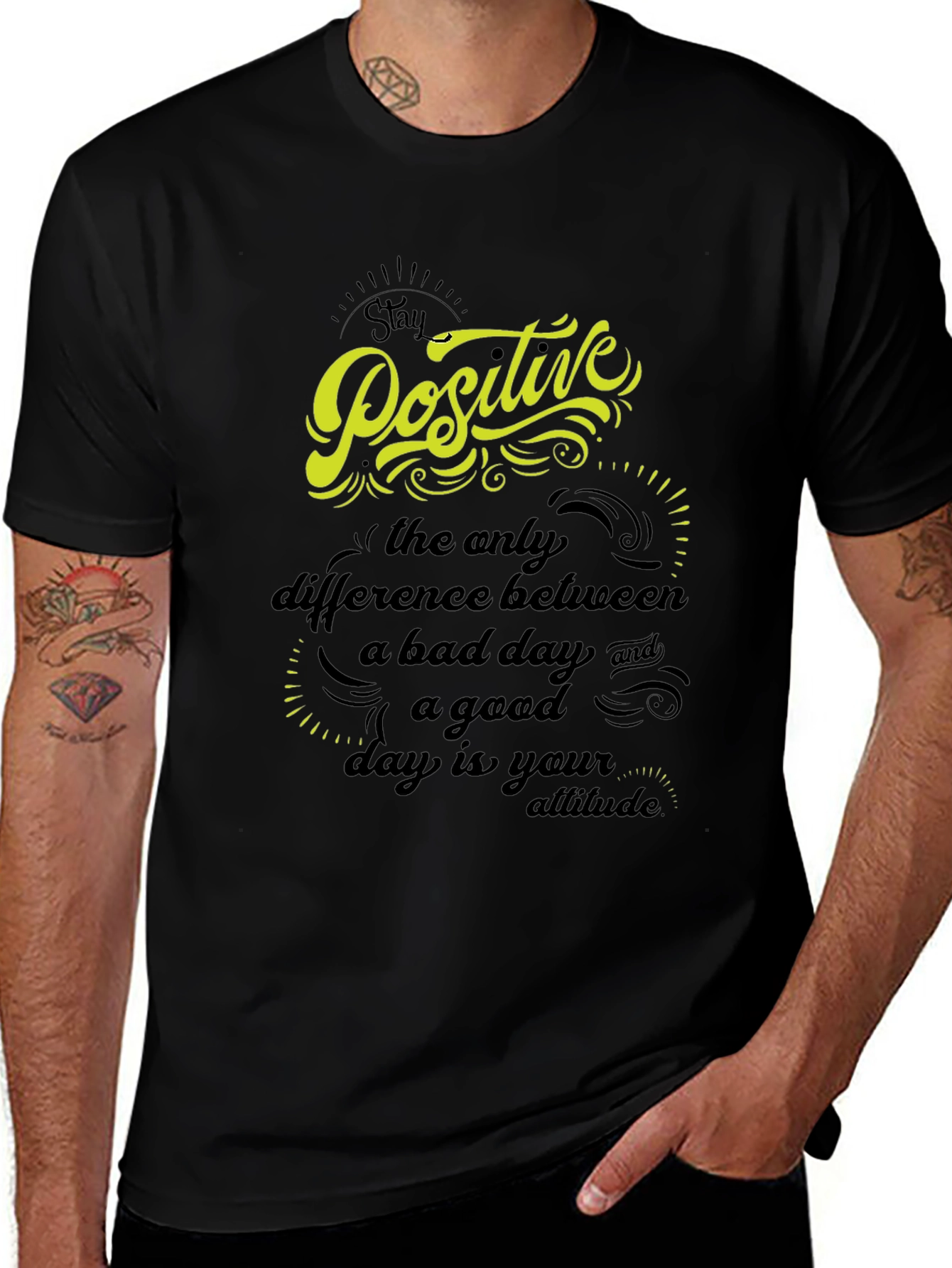 Variant 27 of Stay Positive Graphic T-Shirt