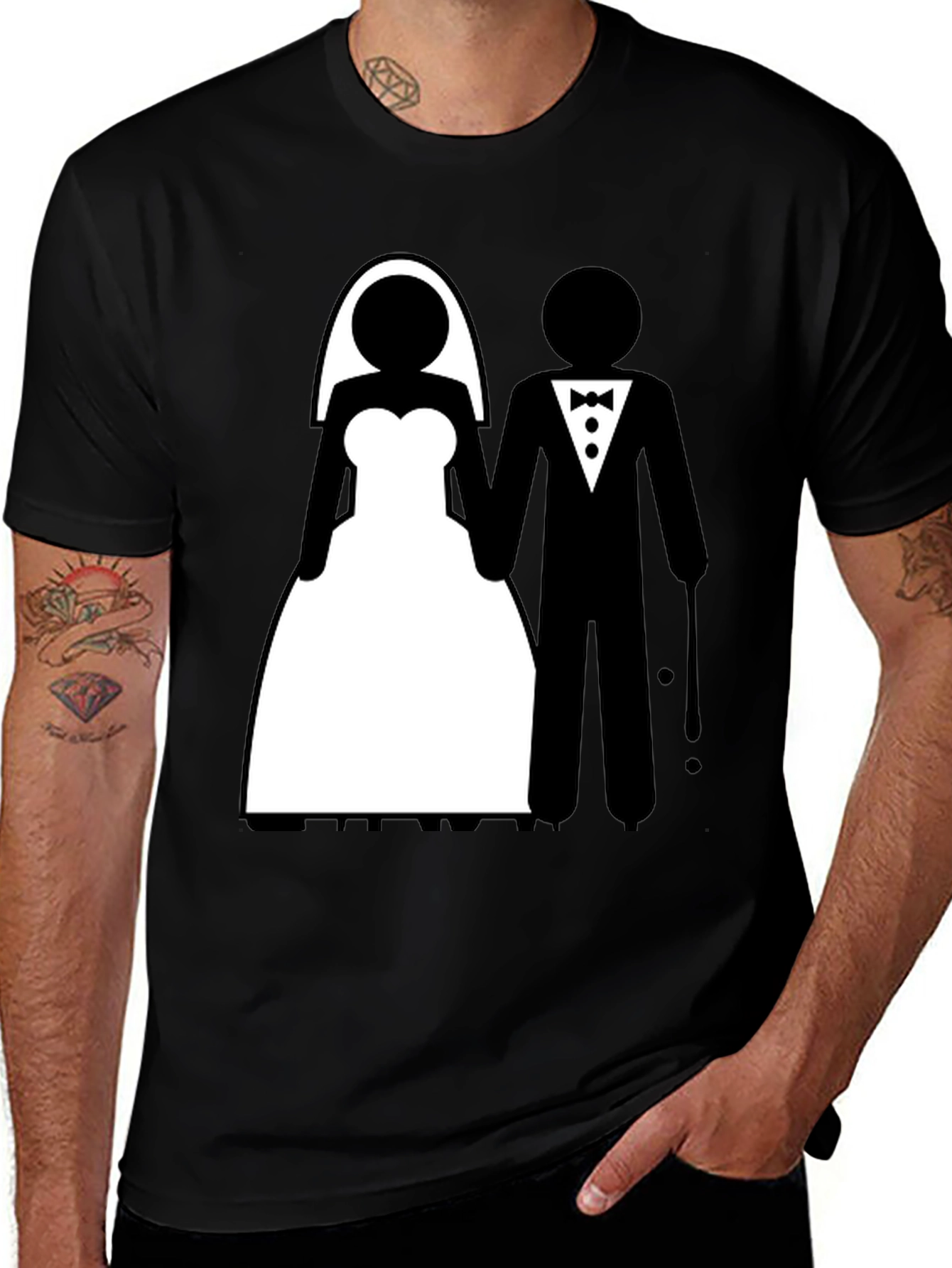 Variant 23 of Bride & Groom Graphic Tee - Wedding T-Shirt