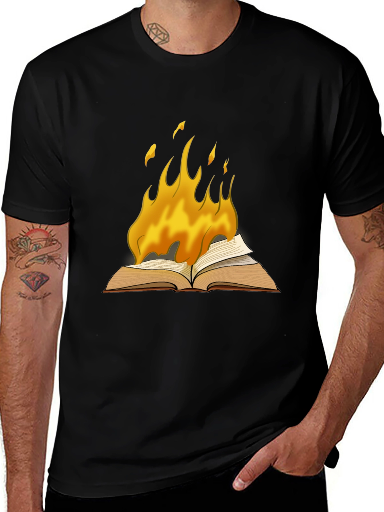 Variant 13 of Burning Book Graphic T-Shirt