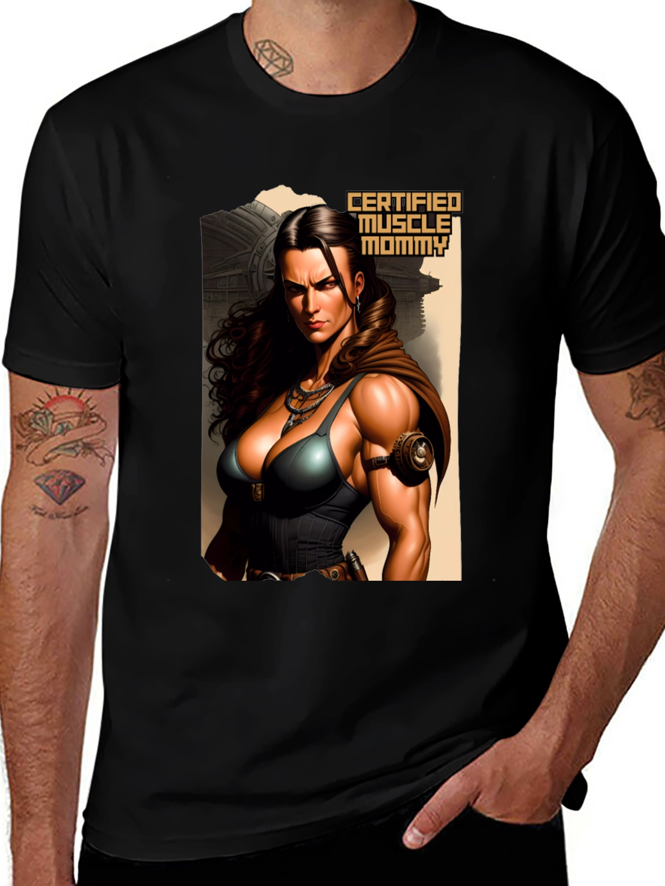 Variant 29 of Certified Muscle Mommy Graphic Tee