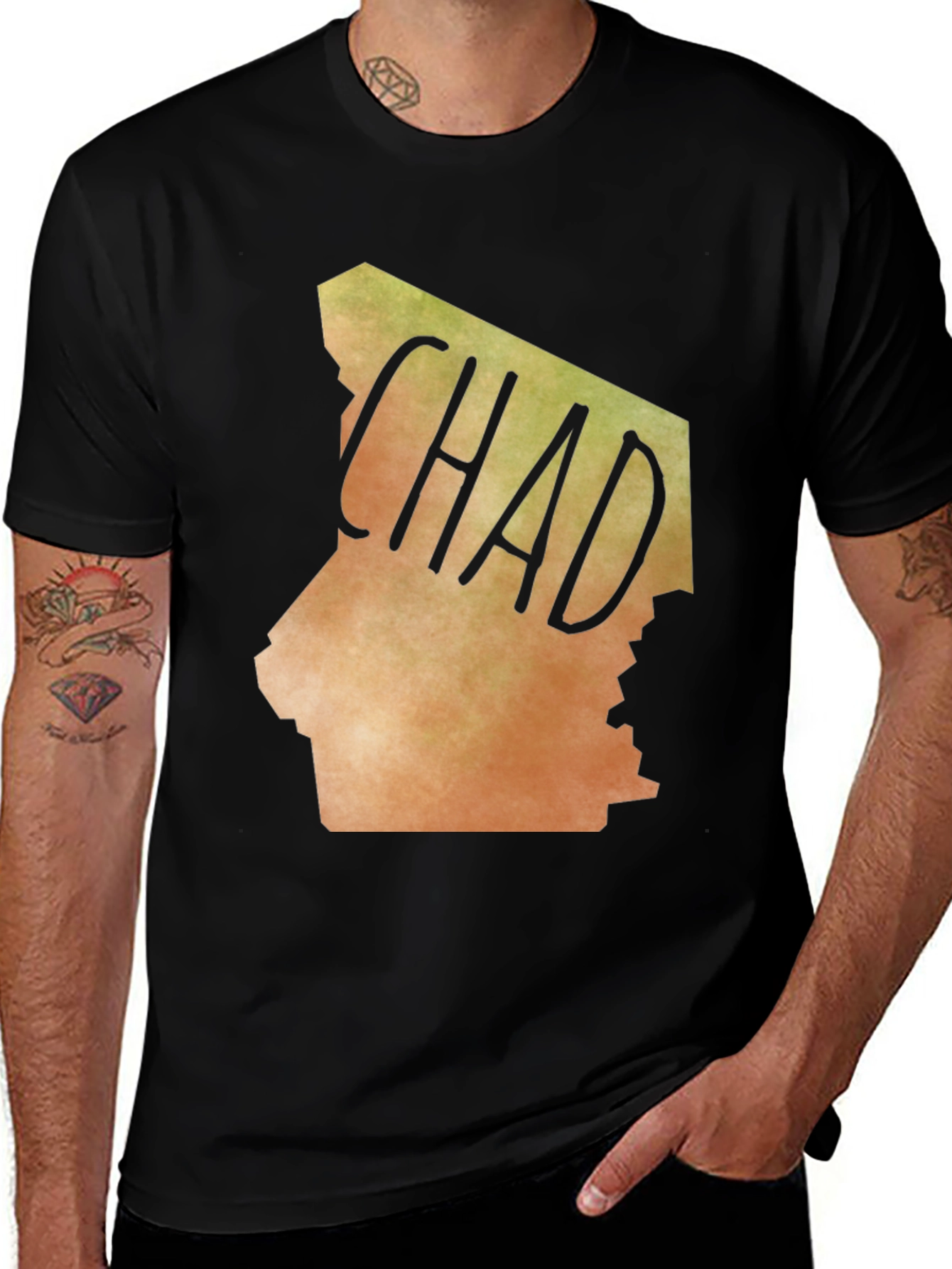 Chad Map T-Shirt - Unique Graphic Tee