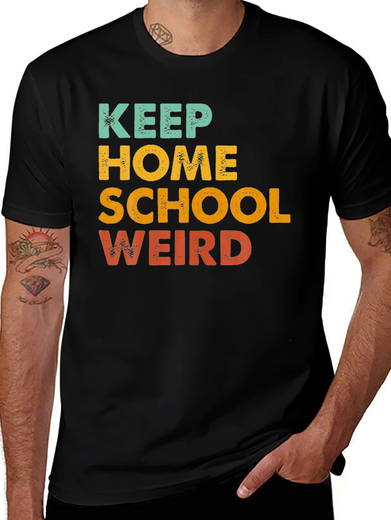 Variant 29 of Keep Homeschool Weird Graphic Tee