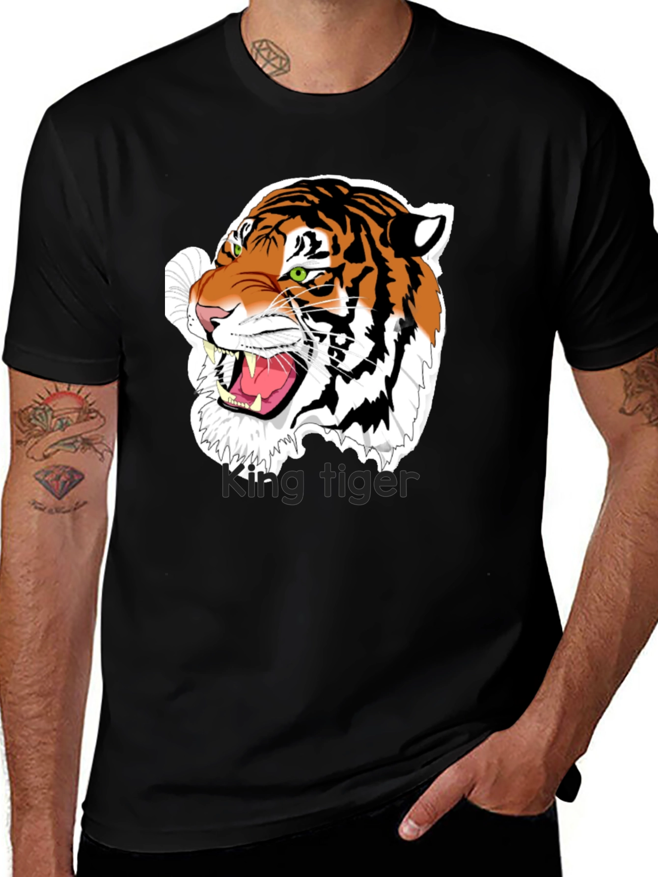 Variant 20 of King Tiger Graphic Tee - Fierce Style!