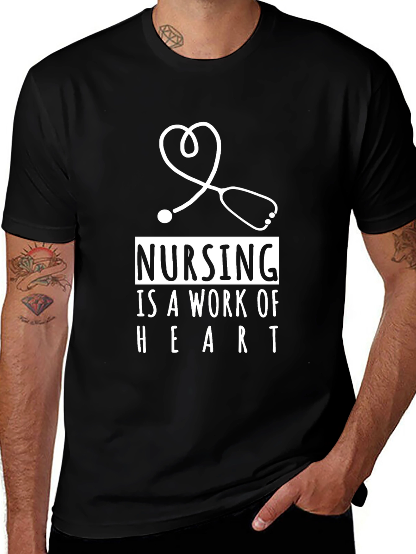 Variant 14 of Nursing is a Work of Heart Tee