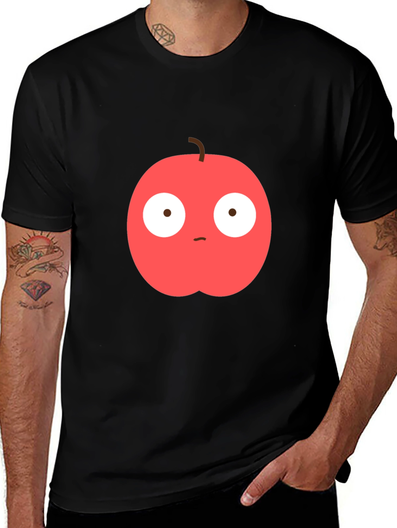 Variant 15 of Funny Apple Graphic T-Shirt - Unisex Casual Wear