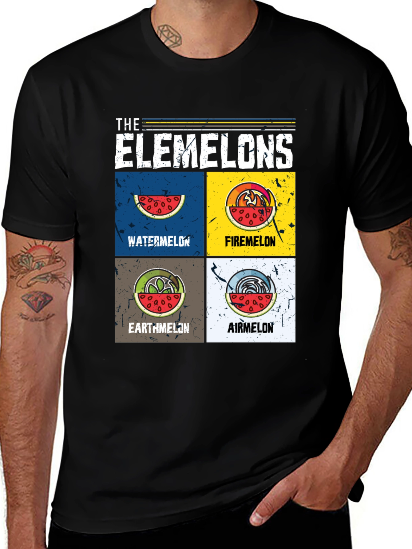 Variant 13 of The Elemelons T-Shirt - Funny Element Watermelon Graphic Tee