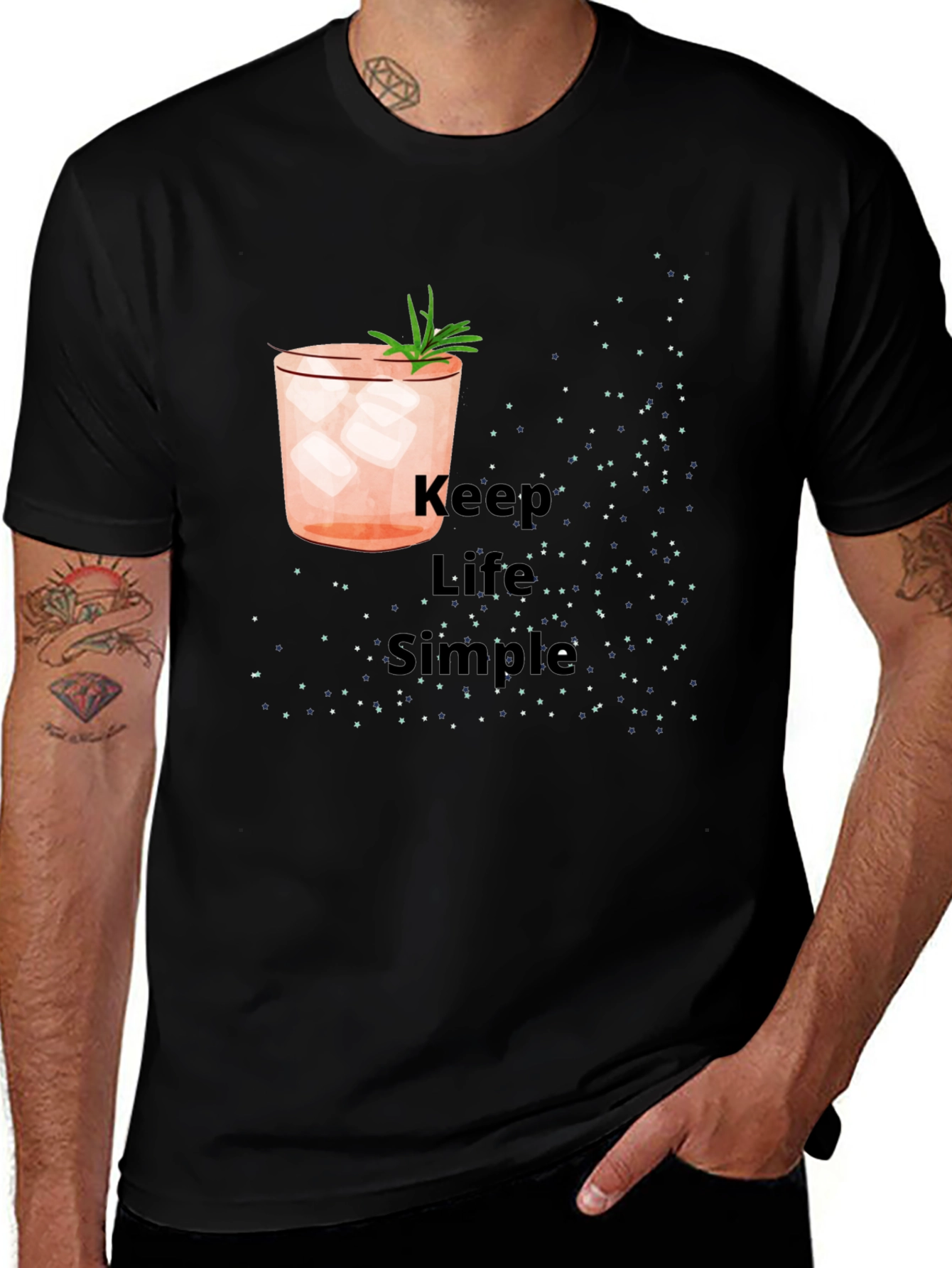 Variant 20 of Keep Life Simple Drink Graphic Tee