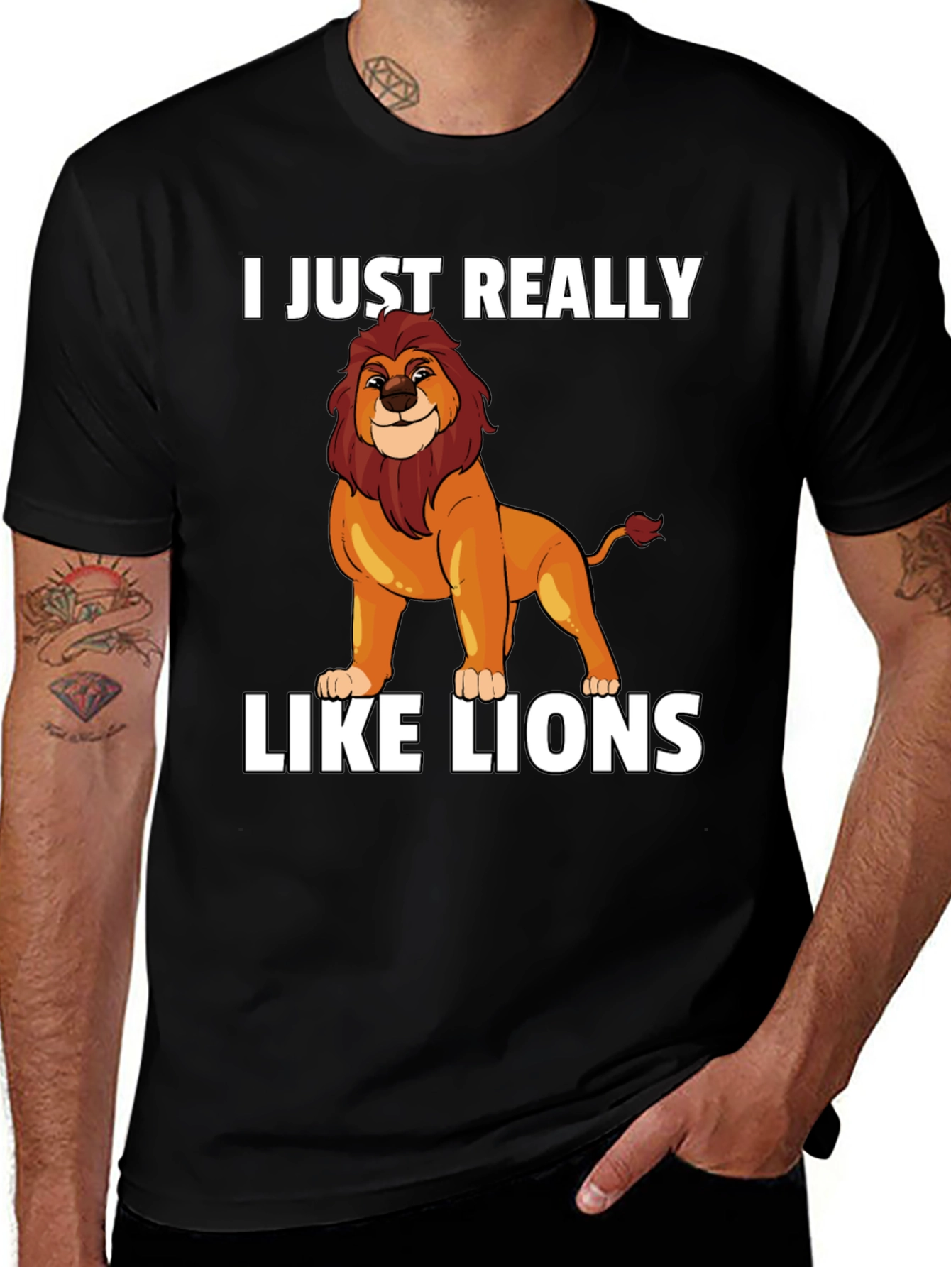 Variant 12 of I Just Really Like Lions T-Shirt - Novelty Lion Lover Tee