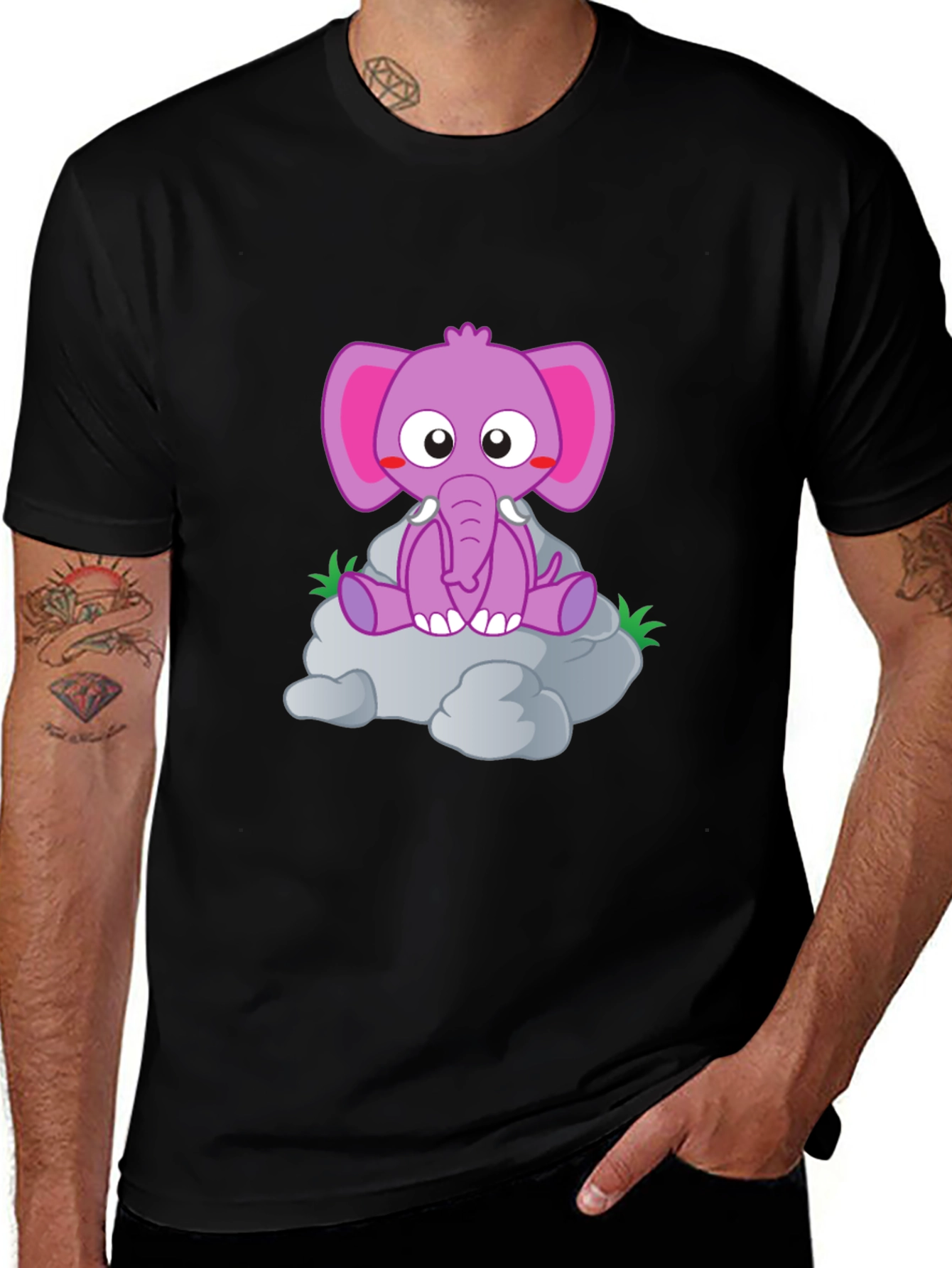 Variant 2 of Cute Elephant Cartoon T-Shirt