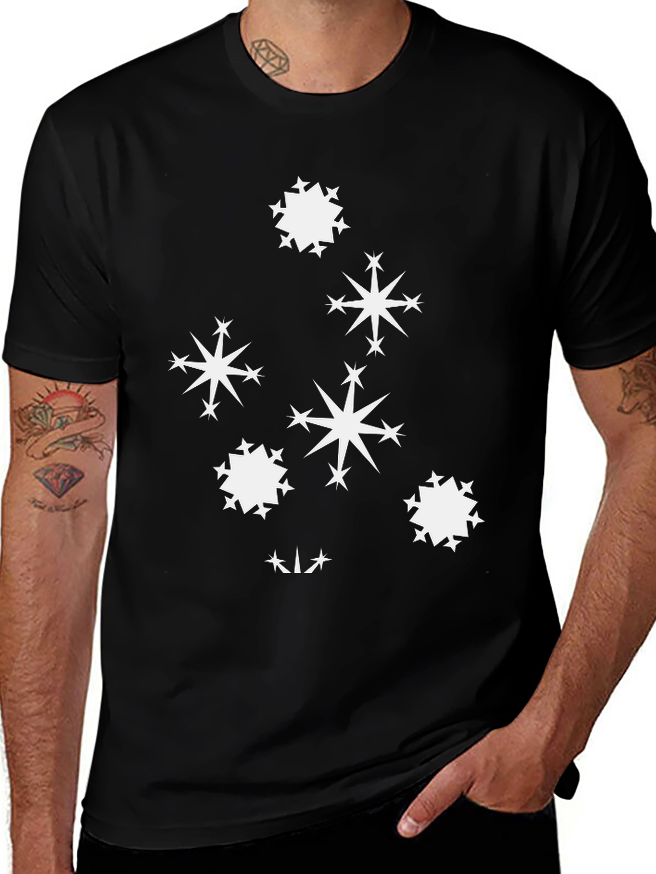 Variant 11 of Southern Cross Star Constellation Black T-Shirt