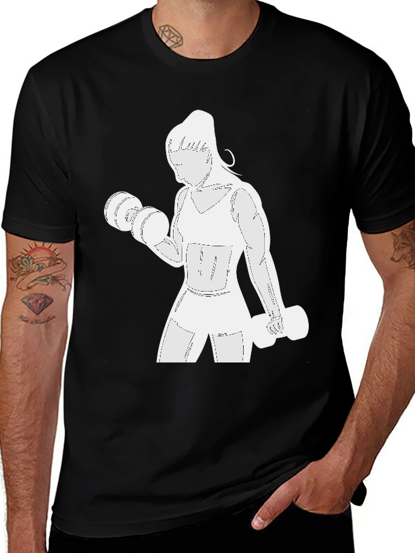 Variant 16 of Workout Woman Graphic Tee