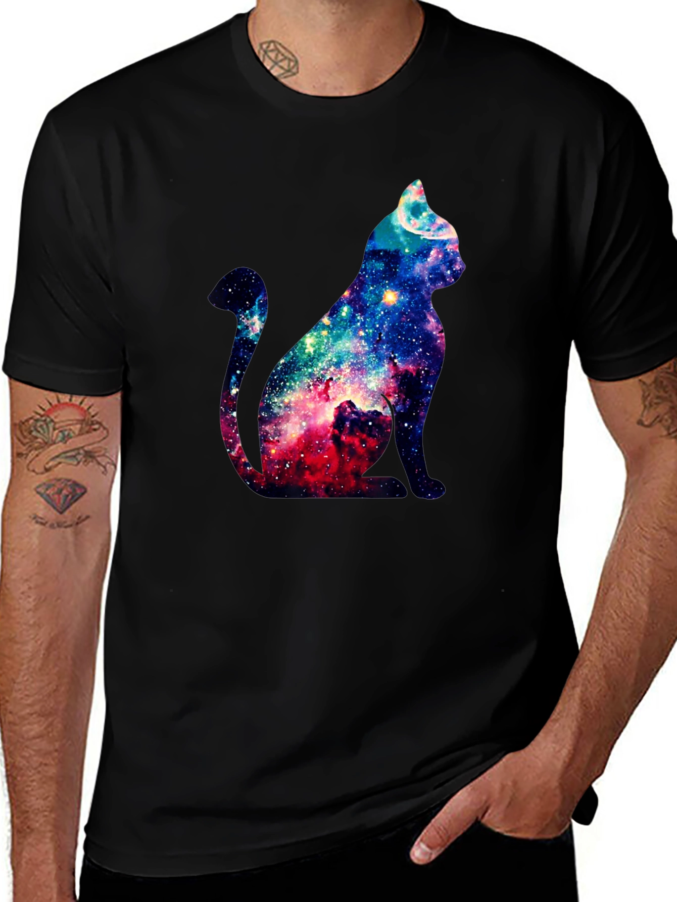 Variant 29 of Cosmic Cat Graphic T-Shirt