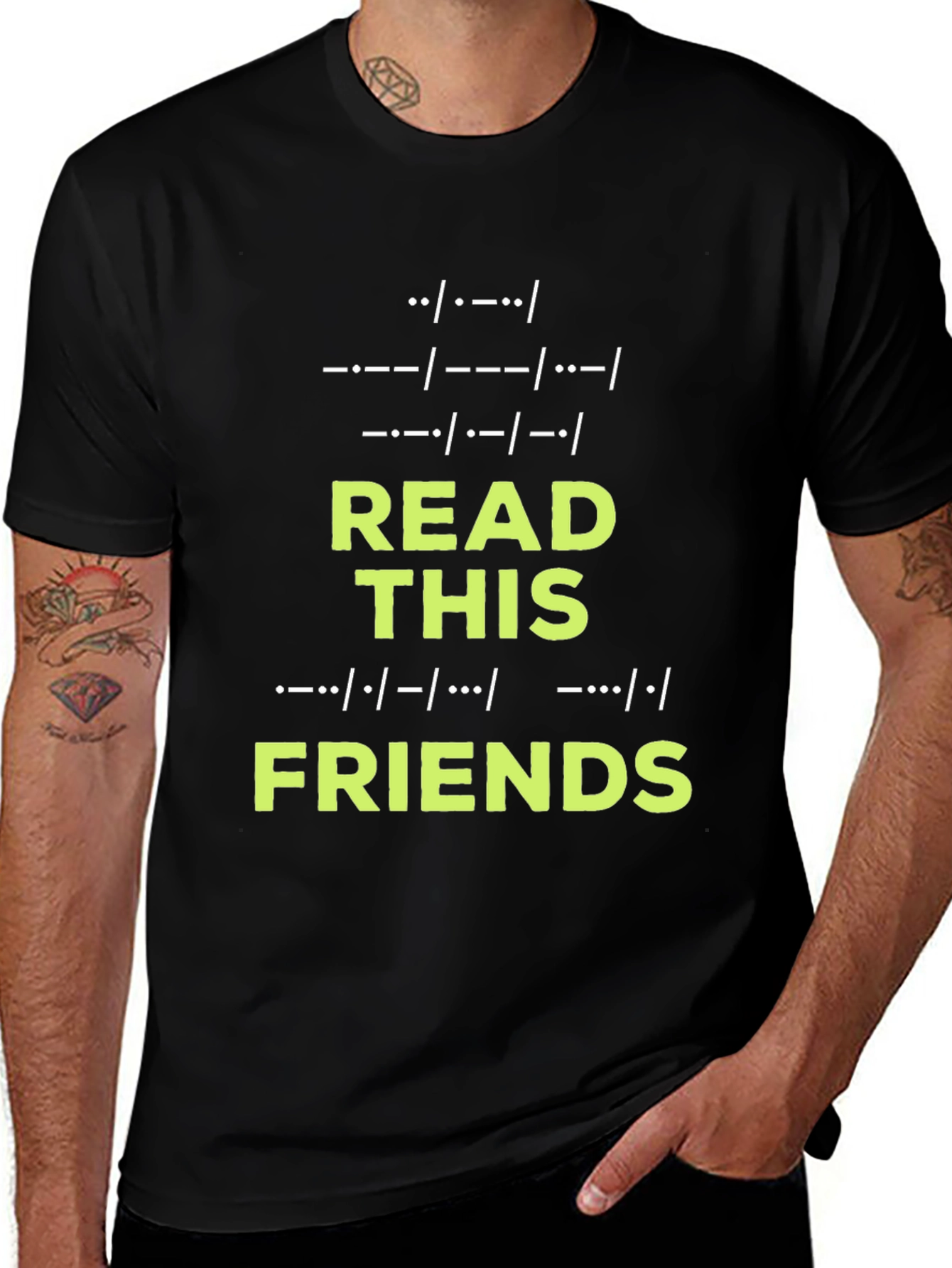 Variant 26 of Morse Code 'Read This Friends' T-Shirt
