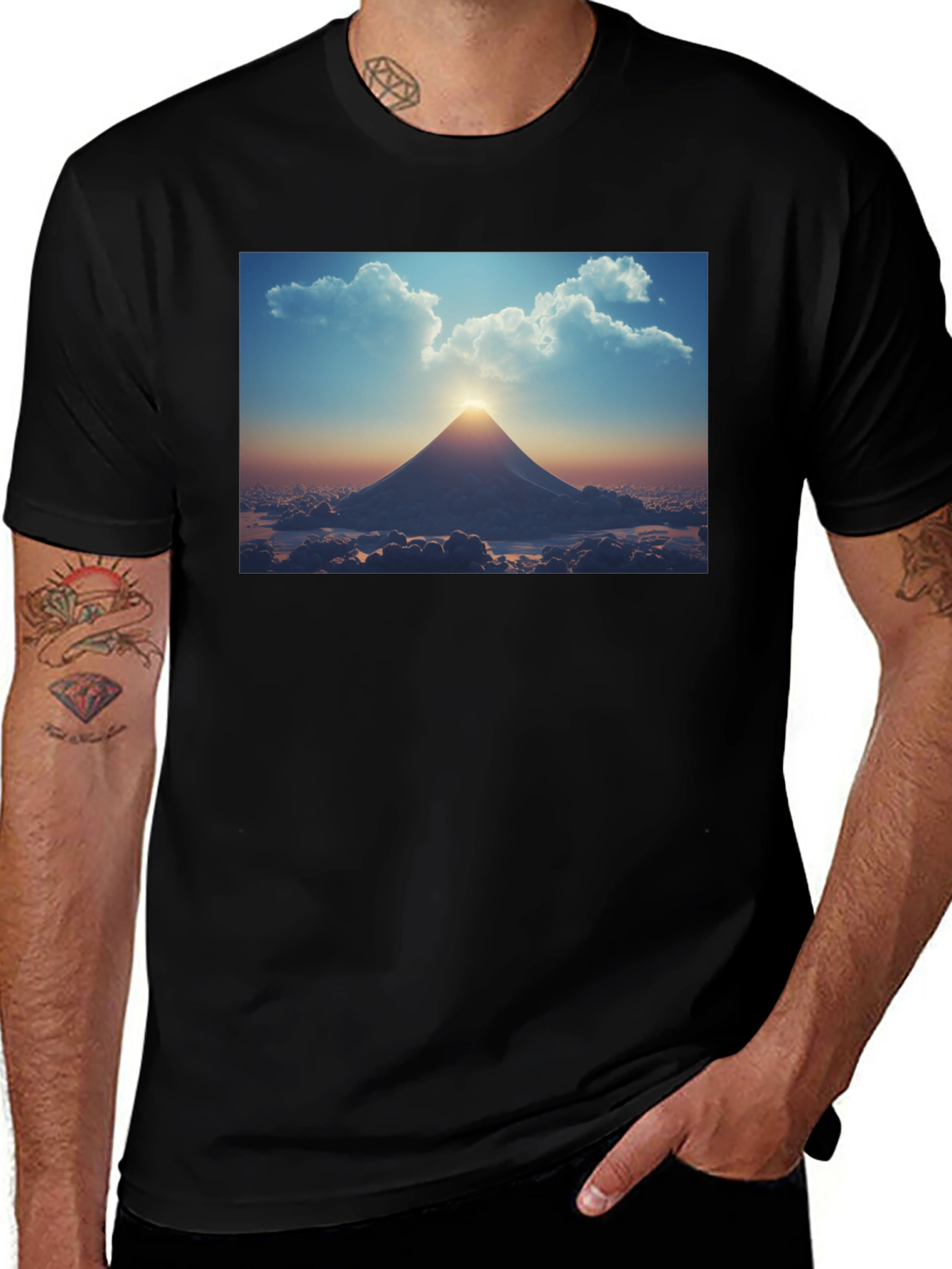 Variant 28 of Mountain Peak Sunset Tee