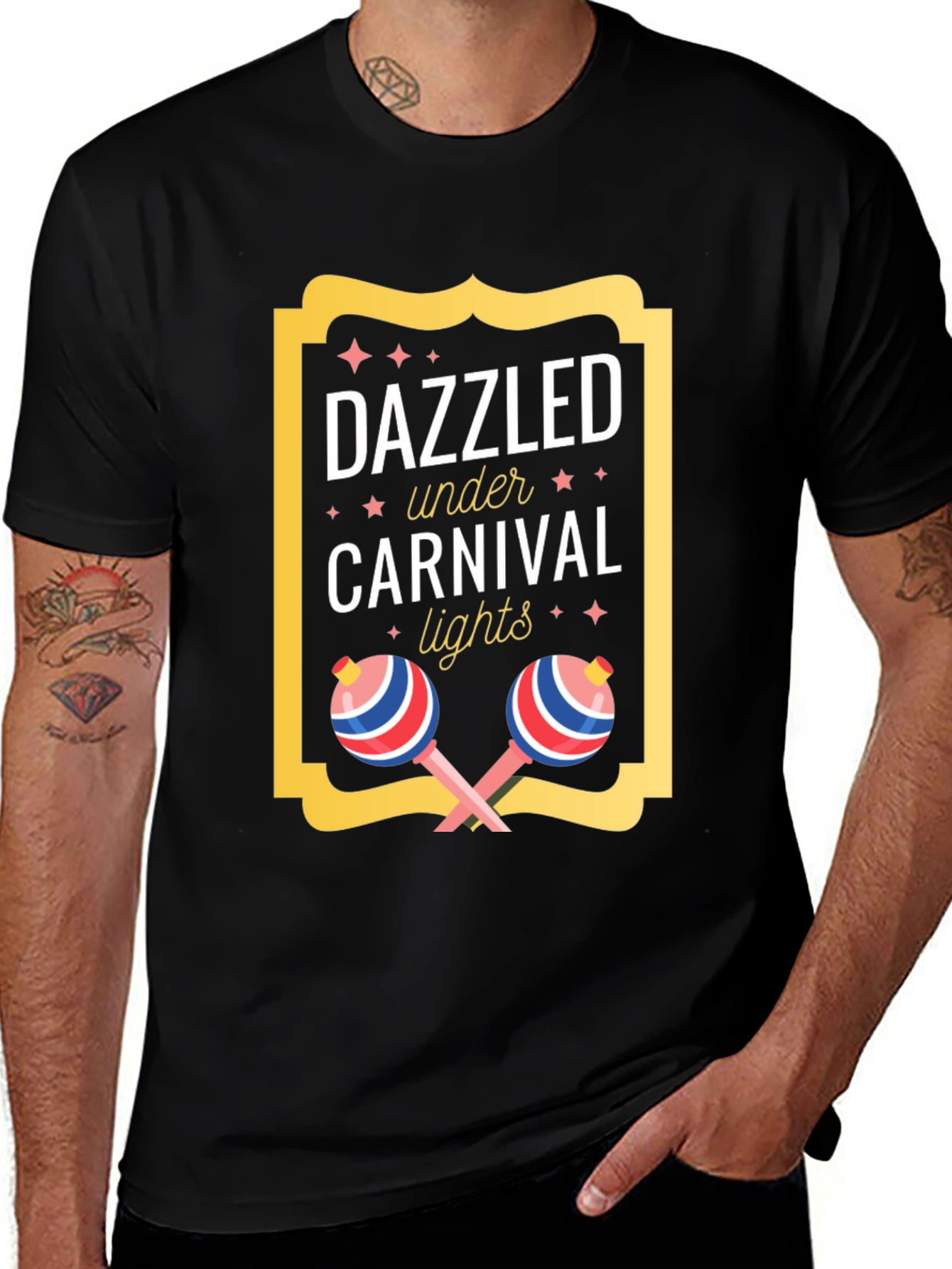 Variant 19 of Dazzled Carnival Lights Graphic Tee