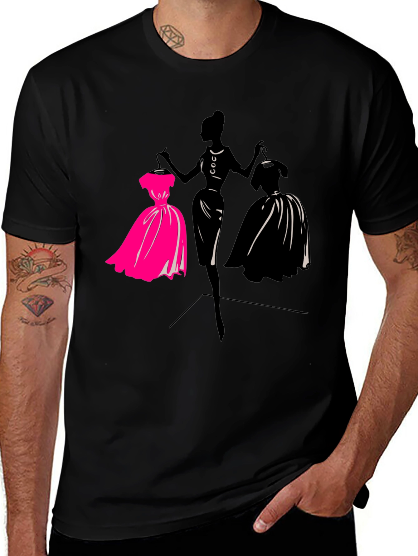 Variant 30 of Fashionista Silhouette Graphic T-Shirt
