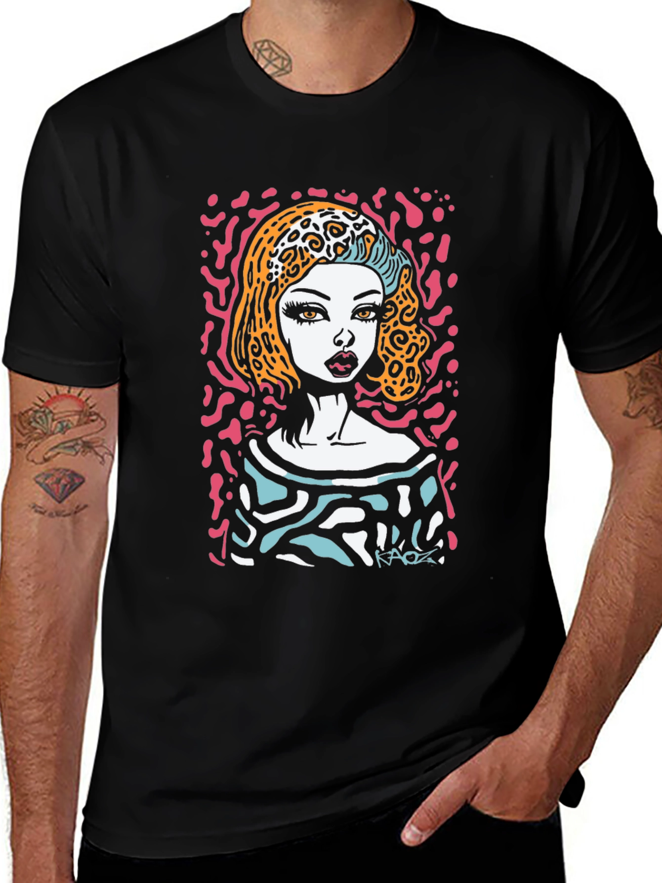 Variant 6 of Abstract Pop Art Graphic Print T-Shirt