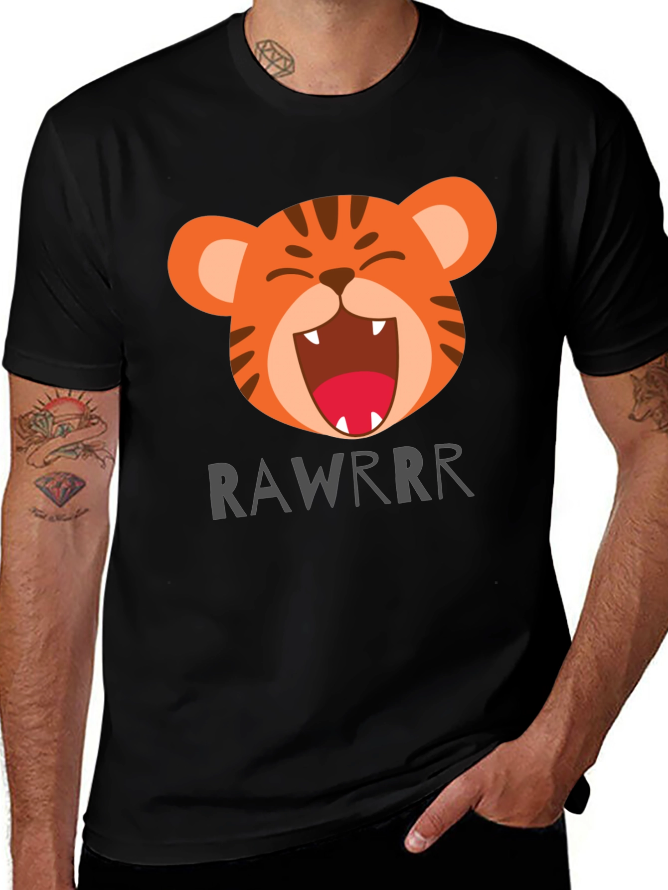 Variant 20 of Cartoon Tiger "Rawrrr" T-Shirt
