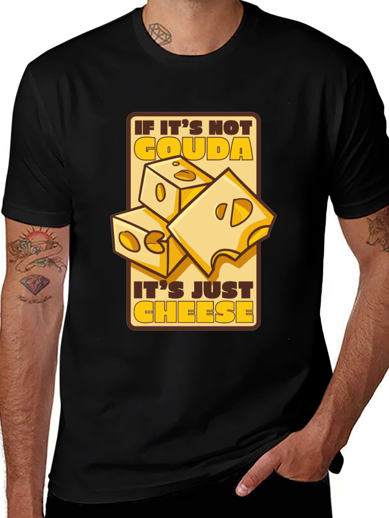 Variant 6 of Funny Cheese Lover T-Shirt - If It's Not Gouda!