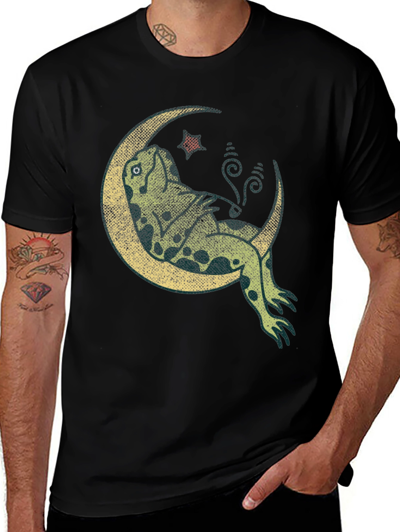 Variant 27 of Frog on Moon Graphic T-Shirt - Relaxed Fit