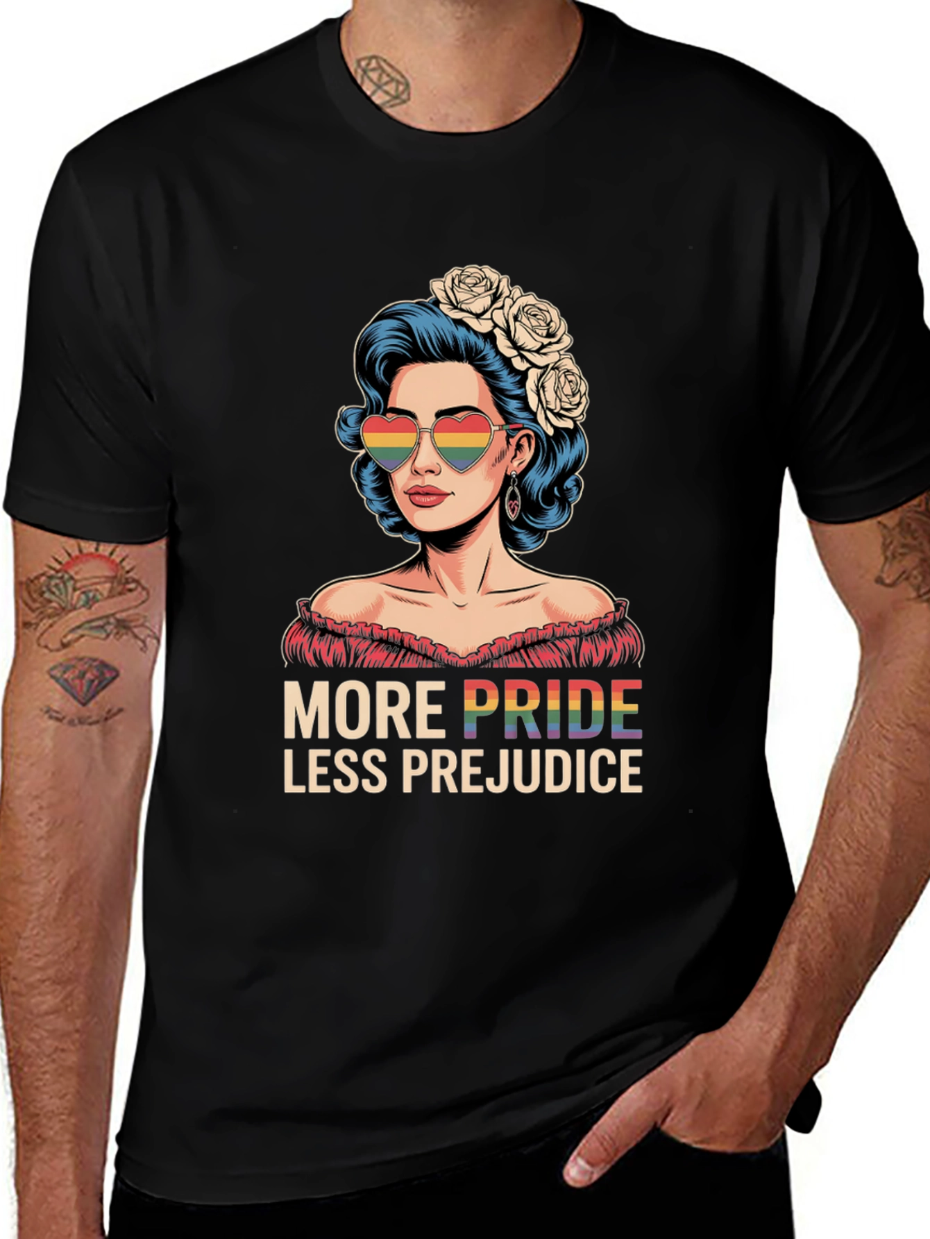 Pride T-Shirt: More Pride, Less Prejudice