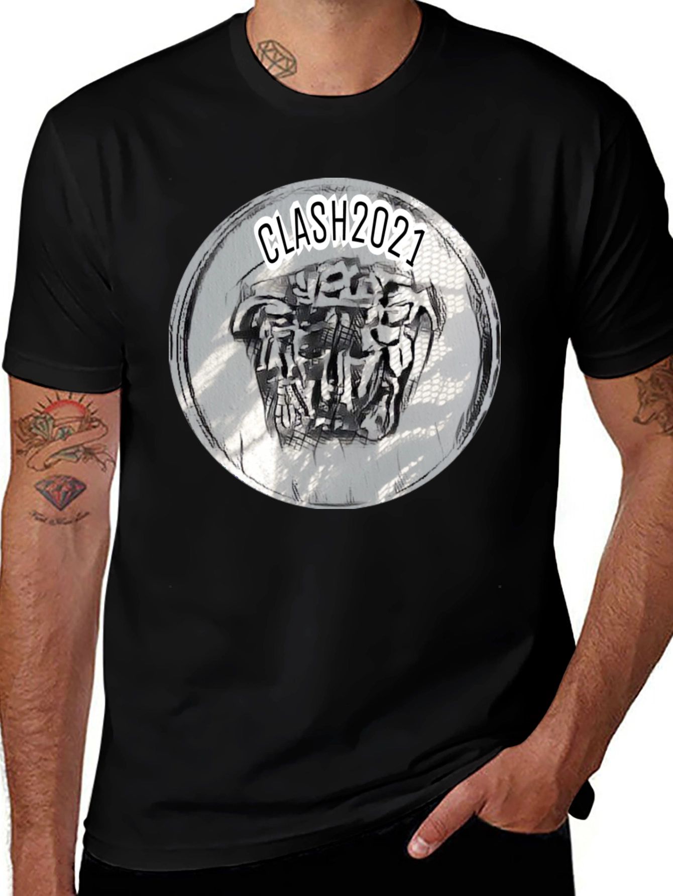 Variant 24 of Clash 2021 Graphic Tee - Black Crew Neck T-Shirt
