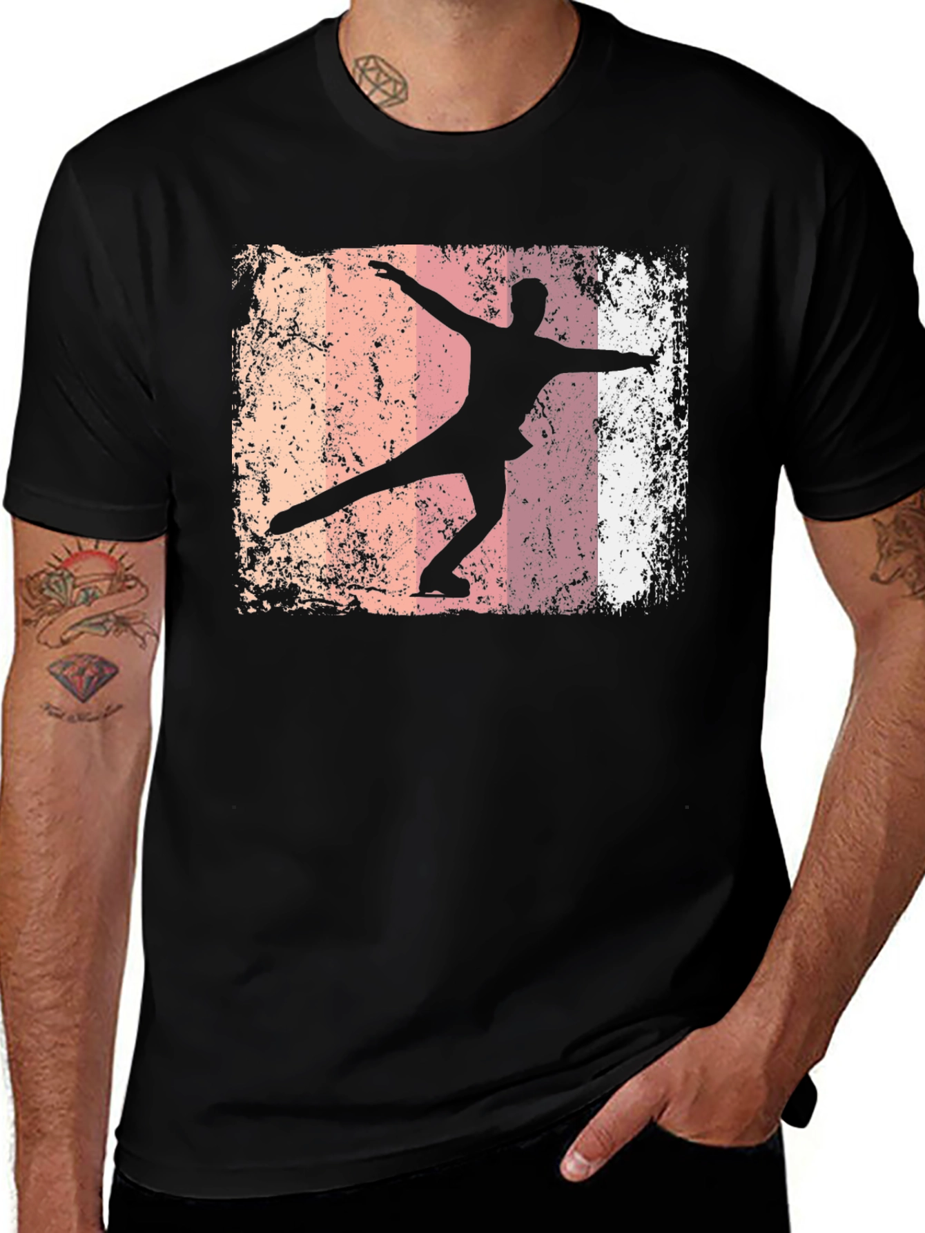 Variant 17 of Figure Skater Graphic Tee - Retro Style