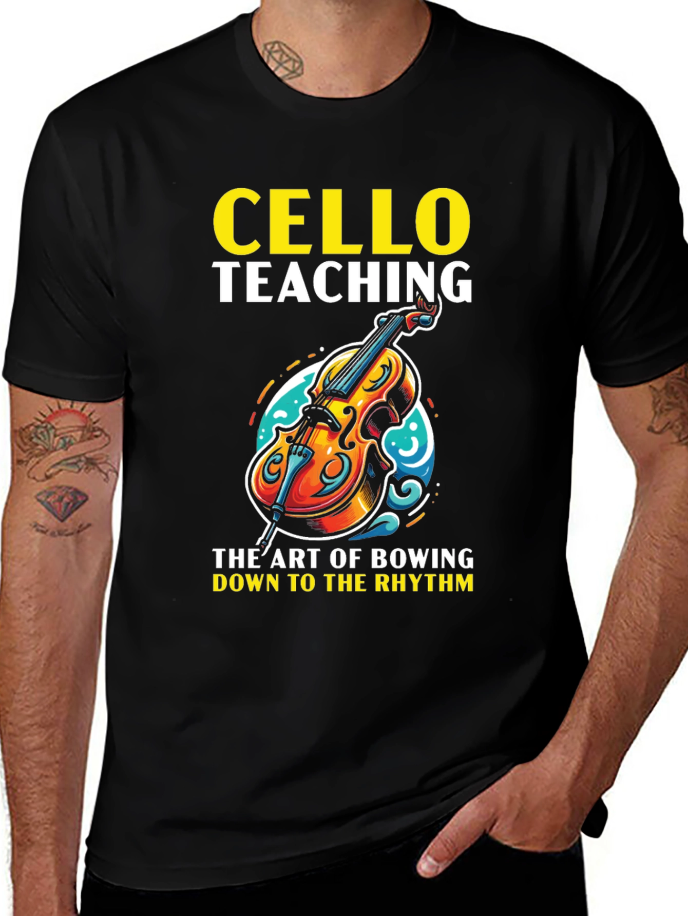 Variant 8 of Cello Teaching T-Shirt - Music Lover Apparel