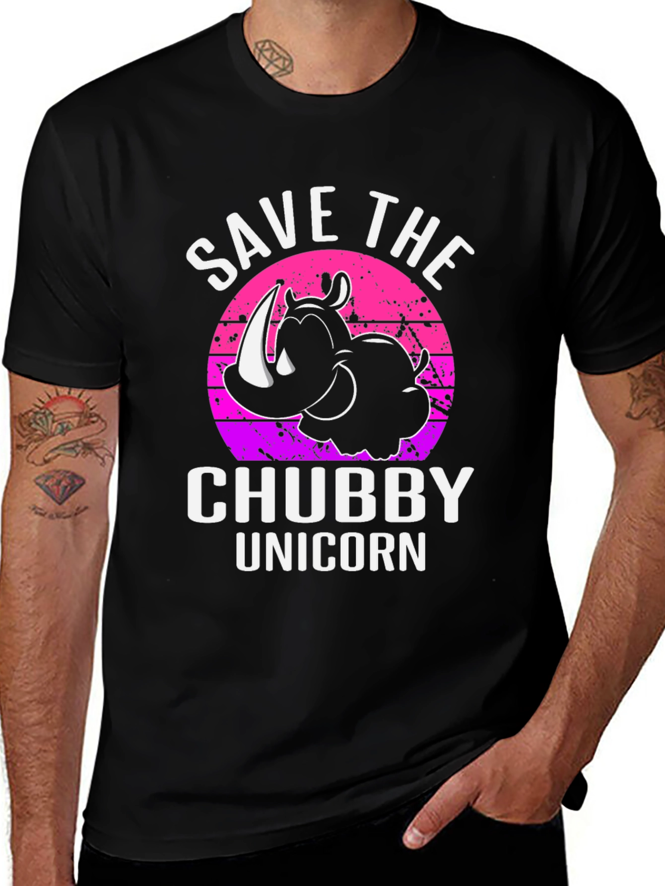 Variant 5 of Save the Chubby Unicorn T-Shirt, Rhino Tee