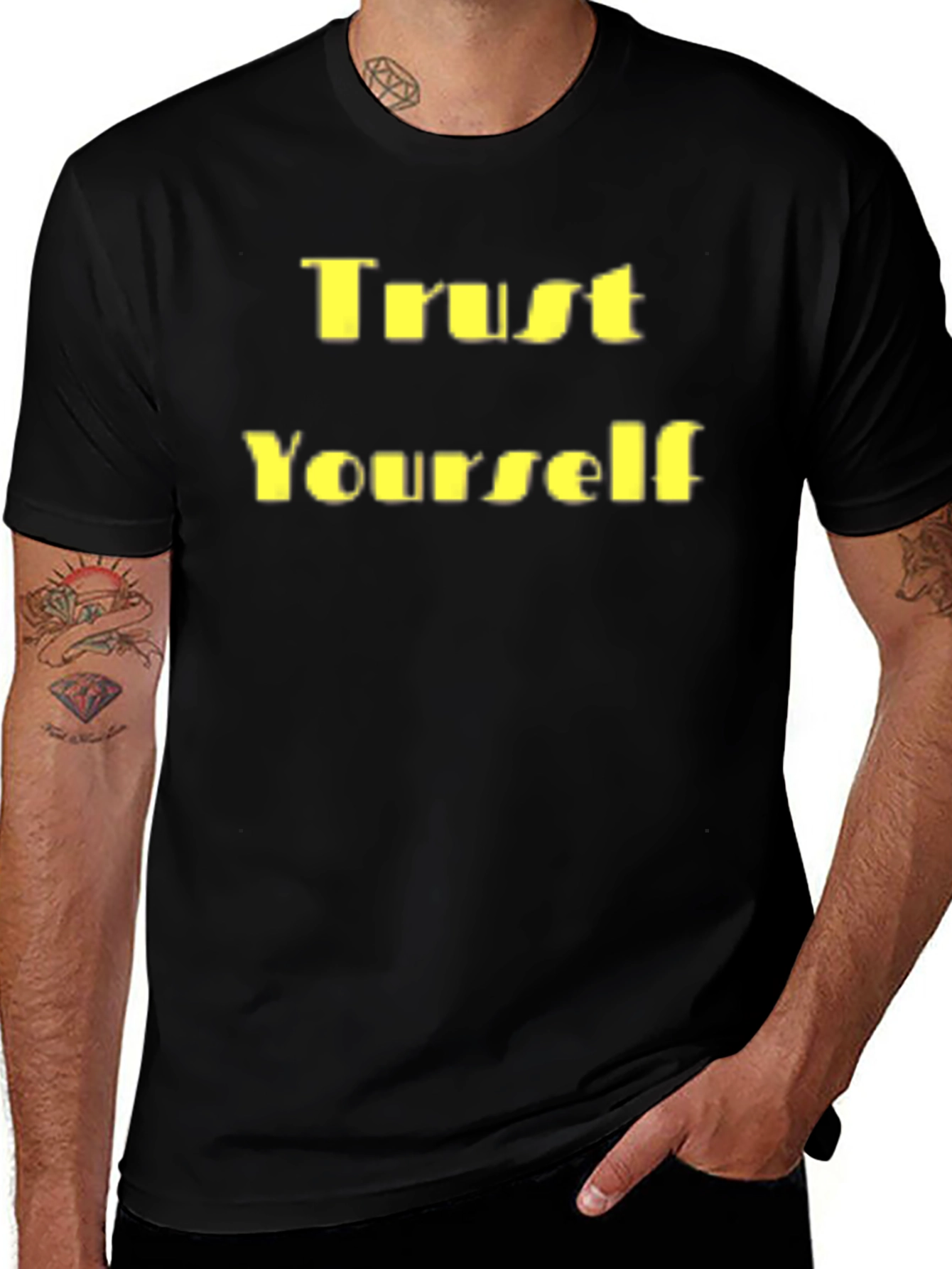 Variant 7 of Trust Yourself Graphic Tee - Black