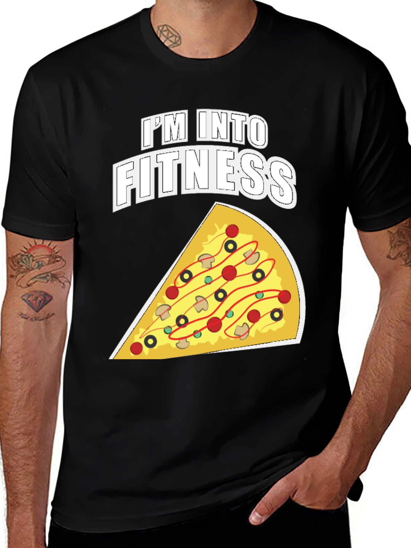 Variant 20 of I'm Into Fitness Pizza Graphic T-Shirt