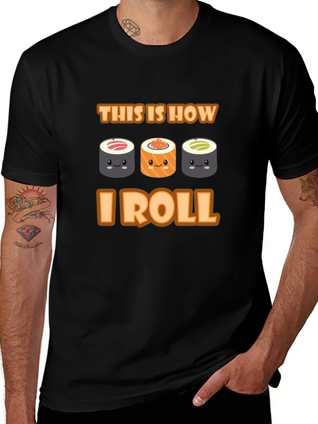 Variant 25 of Sushi Roll T-Shirt - This Is How I Roll