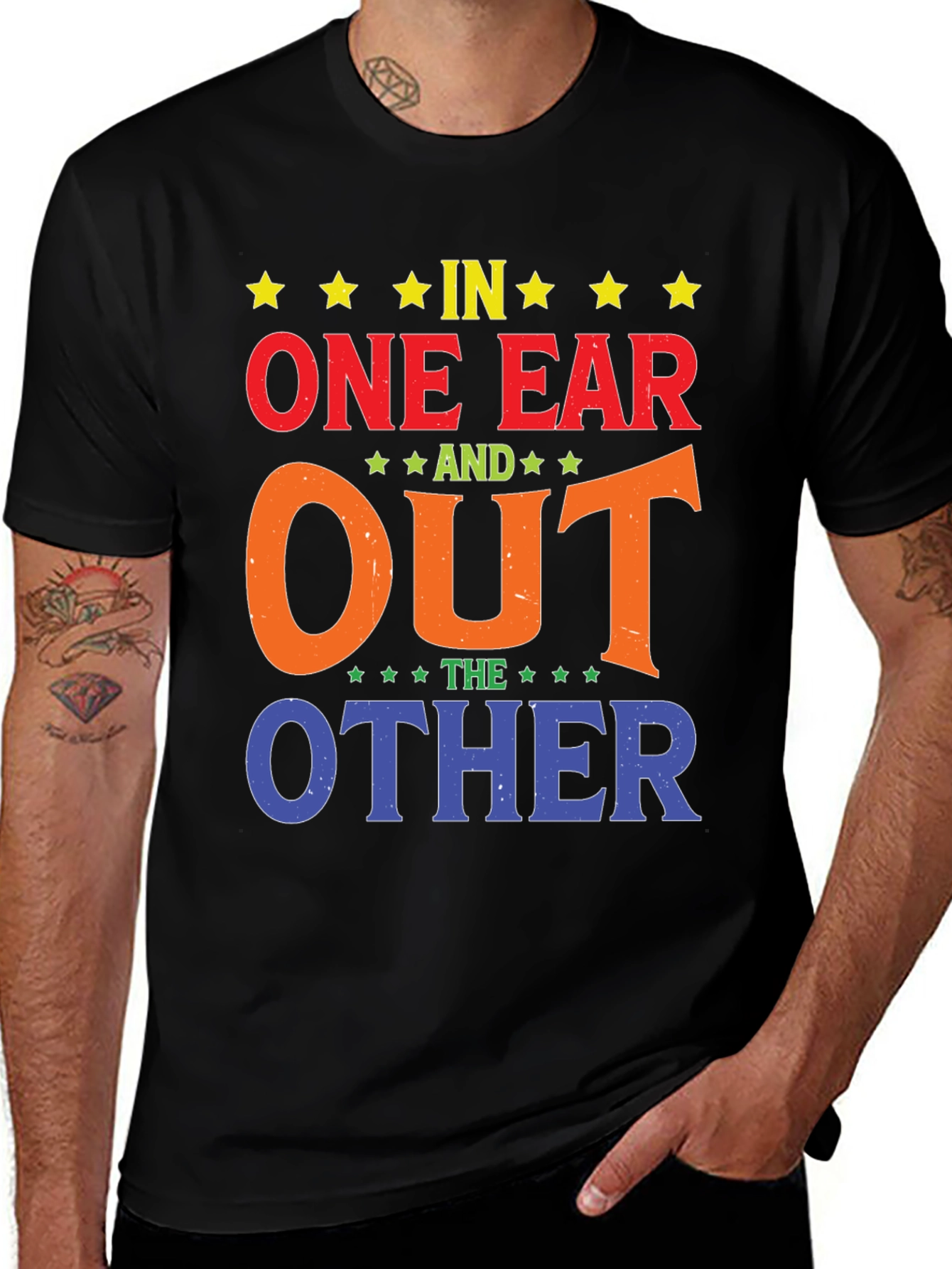 Variant 2 of In One Ear Out the Other Graphic Tee